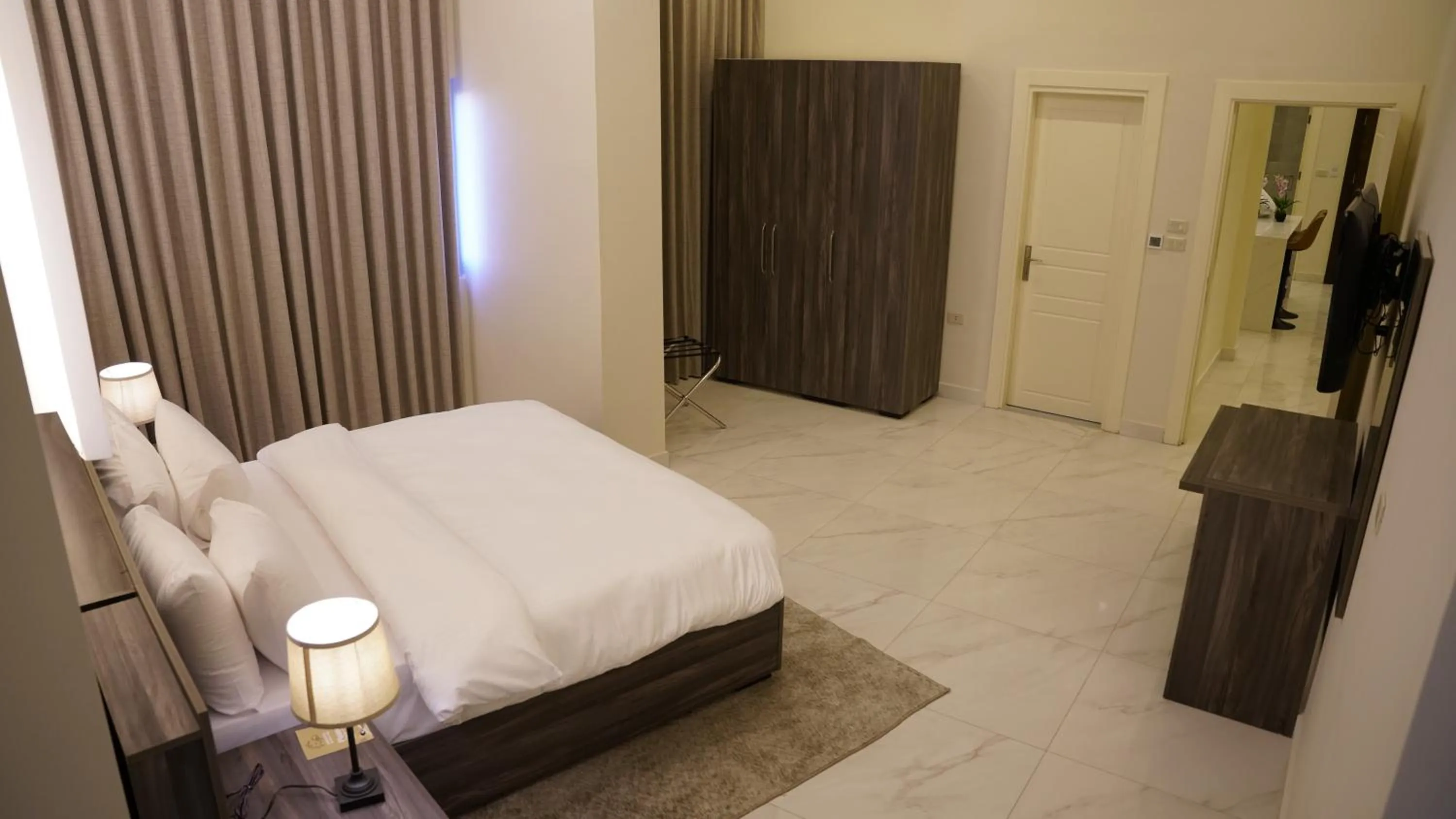 Bed in Sukoon Hotel Amman