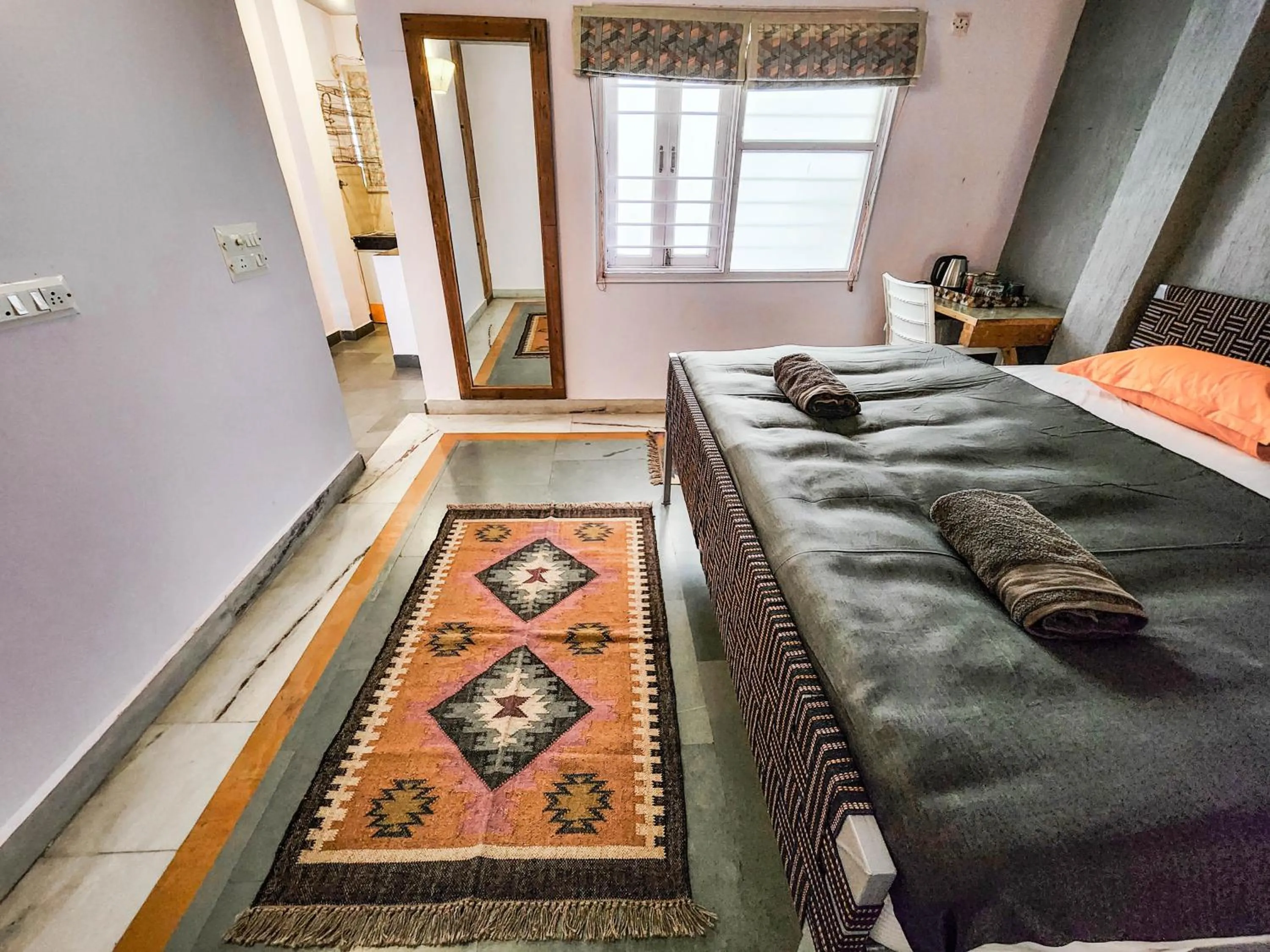 Bed in JHouse near Bhikaji