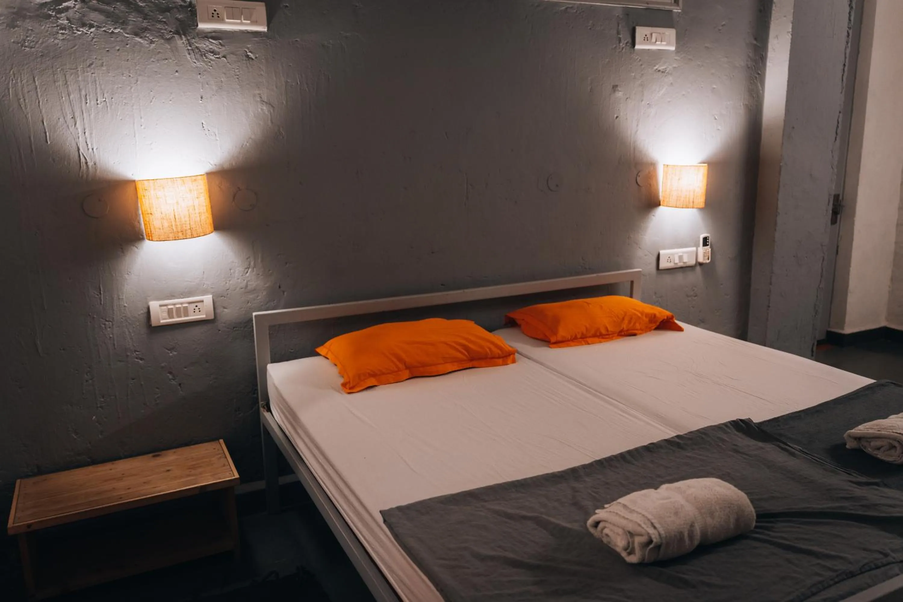 Bed in JHouse near Bhikaji