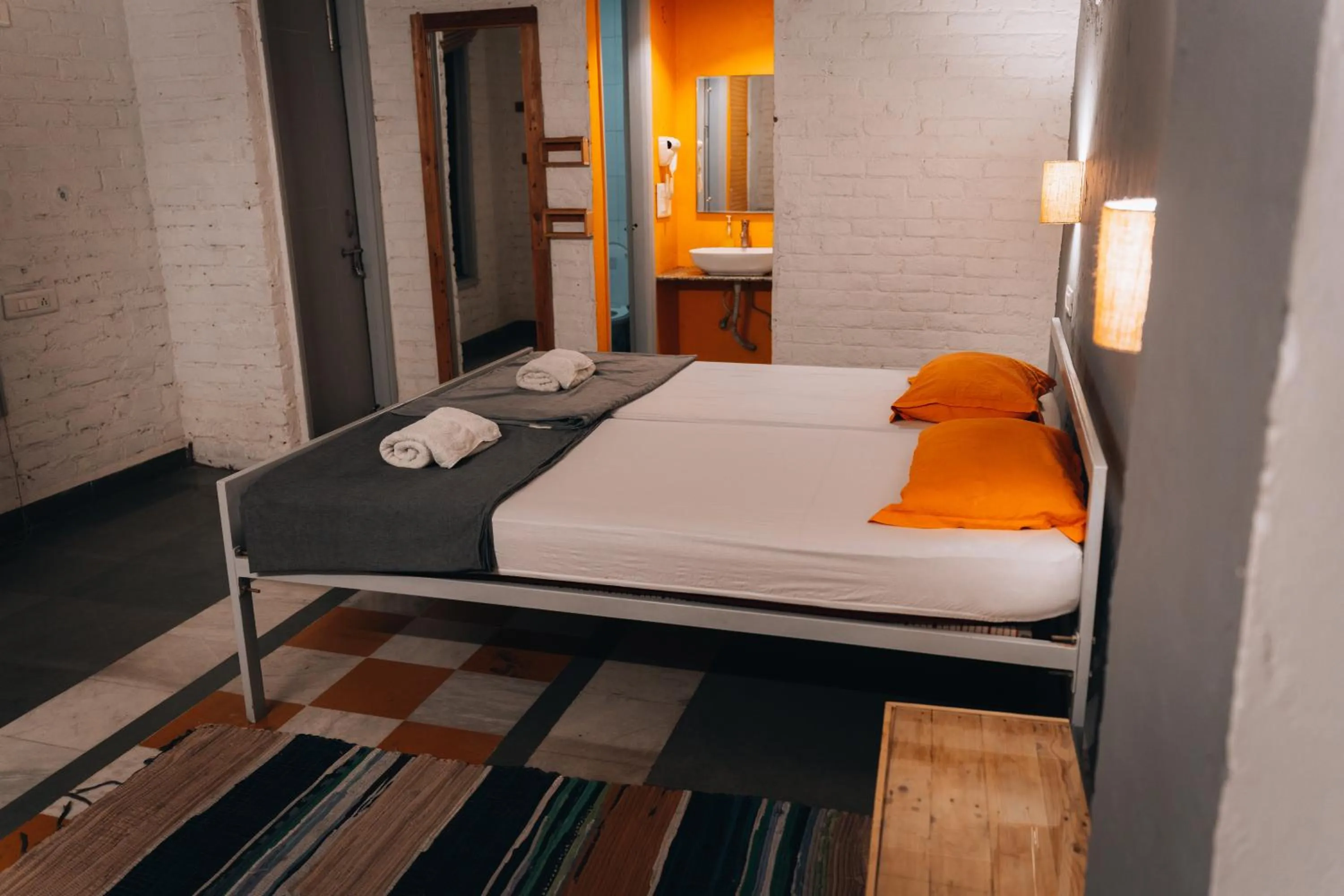 Bed in JHouse near Bhikaji