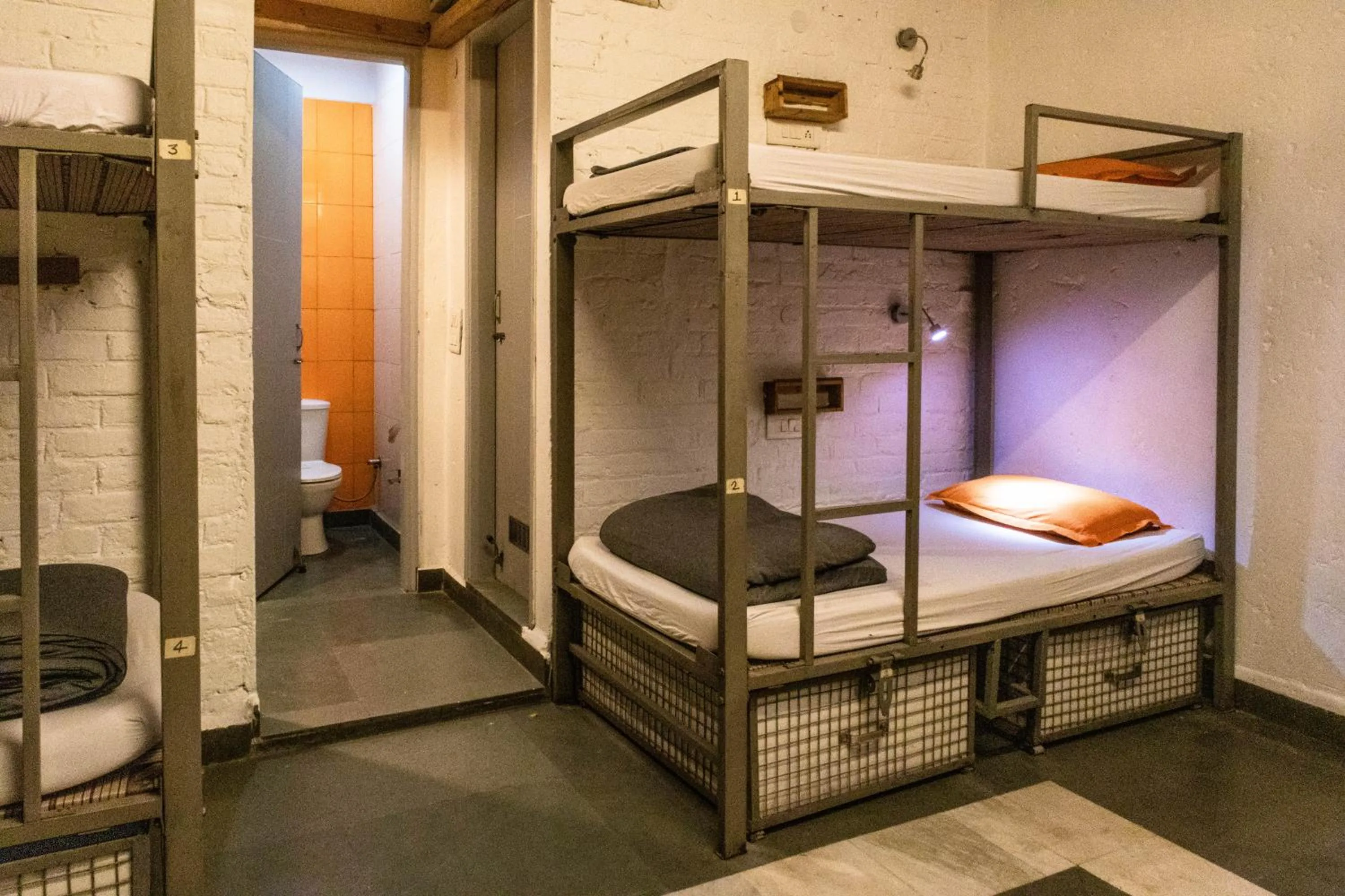 Bathroom, Bed in JHouse near Bhikaji