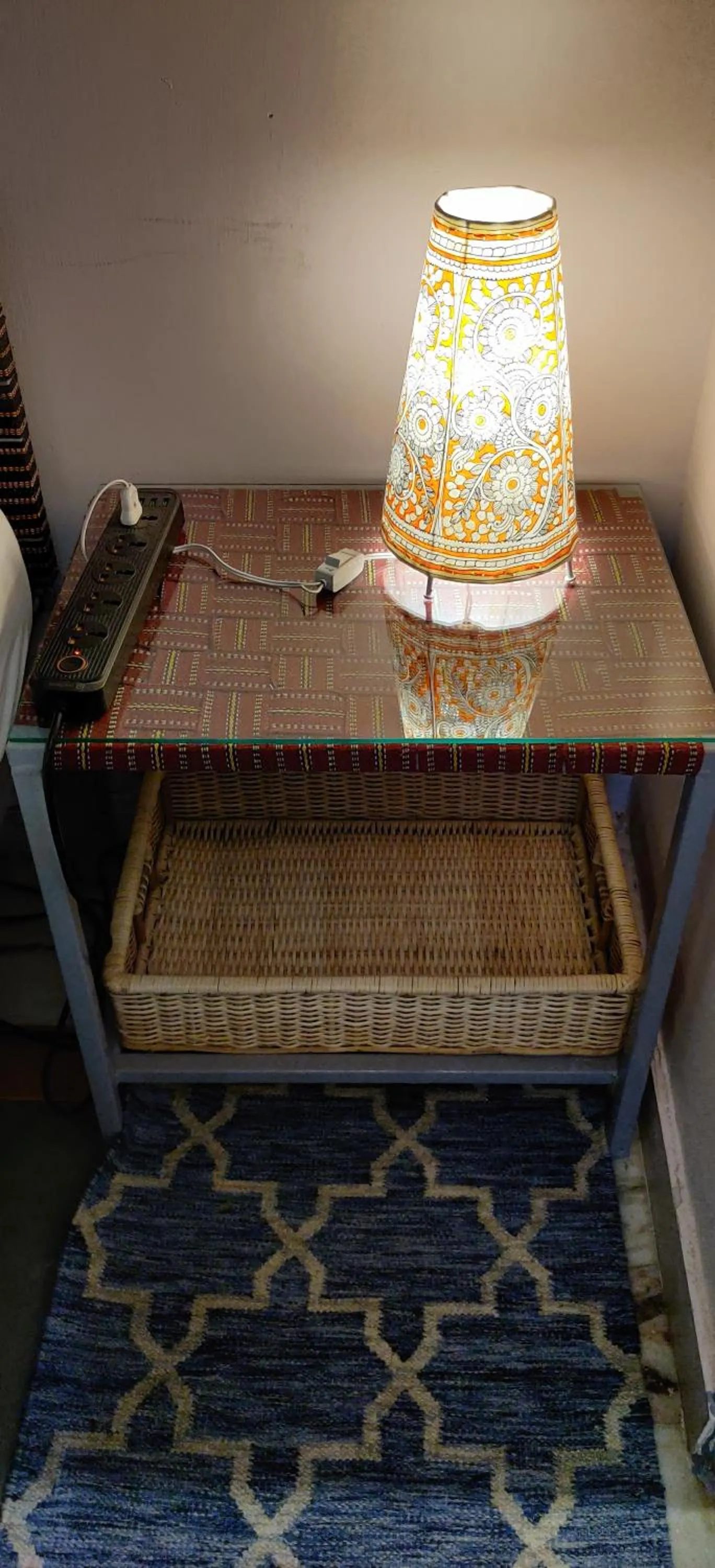 Decorative detail, Bed in JHouse near Bhikaji