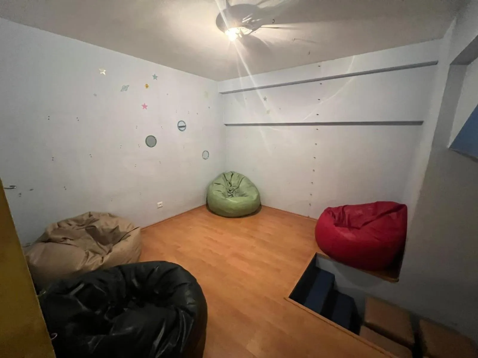 Seating area in Galaxy Hostel