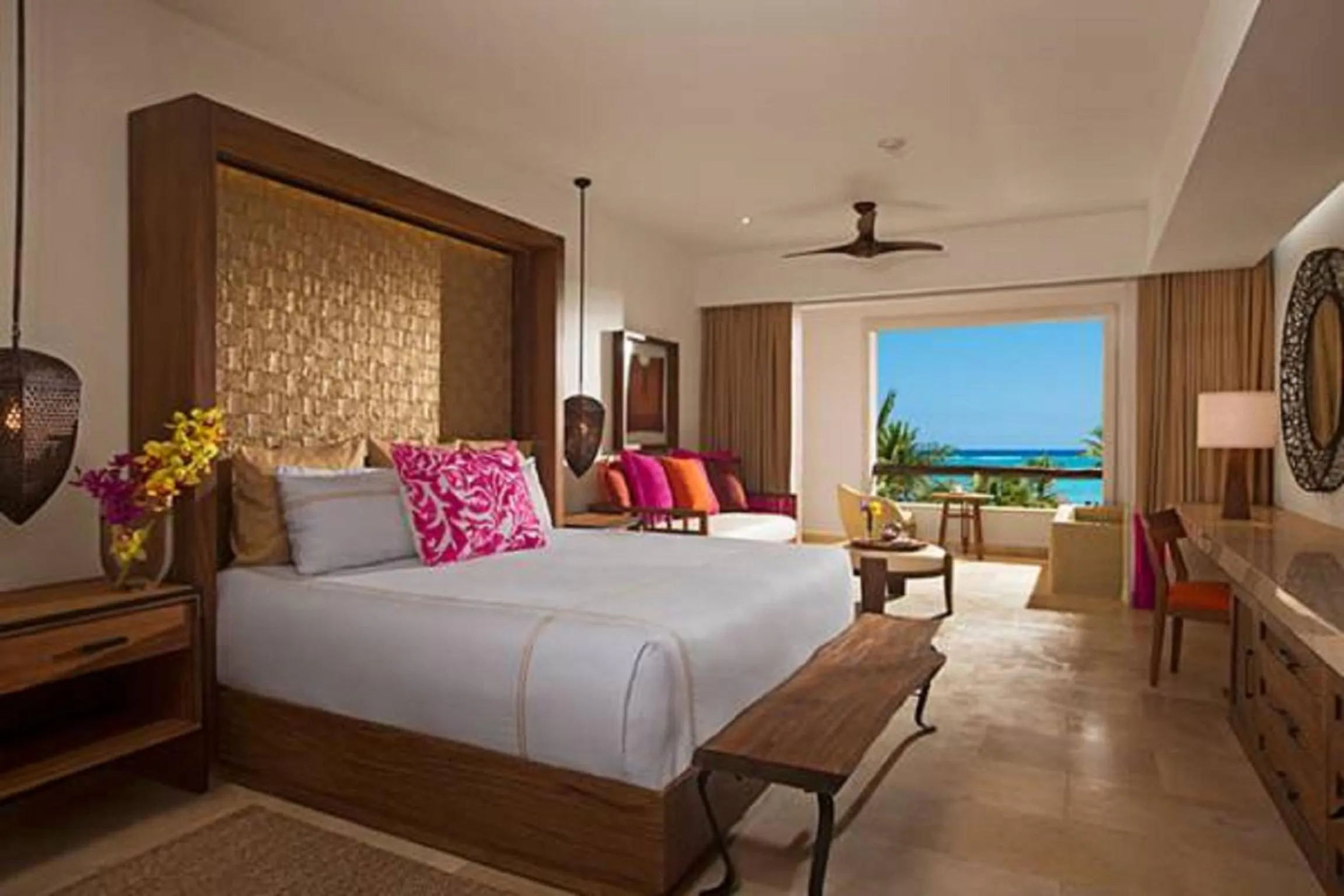 View (from property/room), Bed in Secrets Akumal Riviera Maya - Adults Only