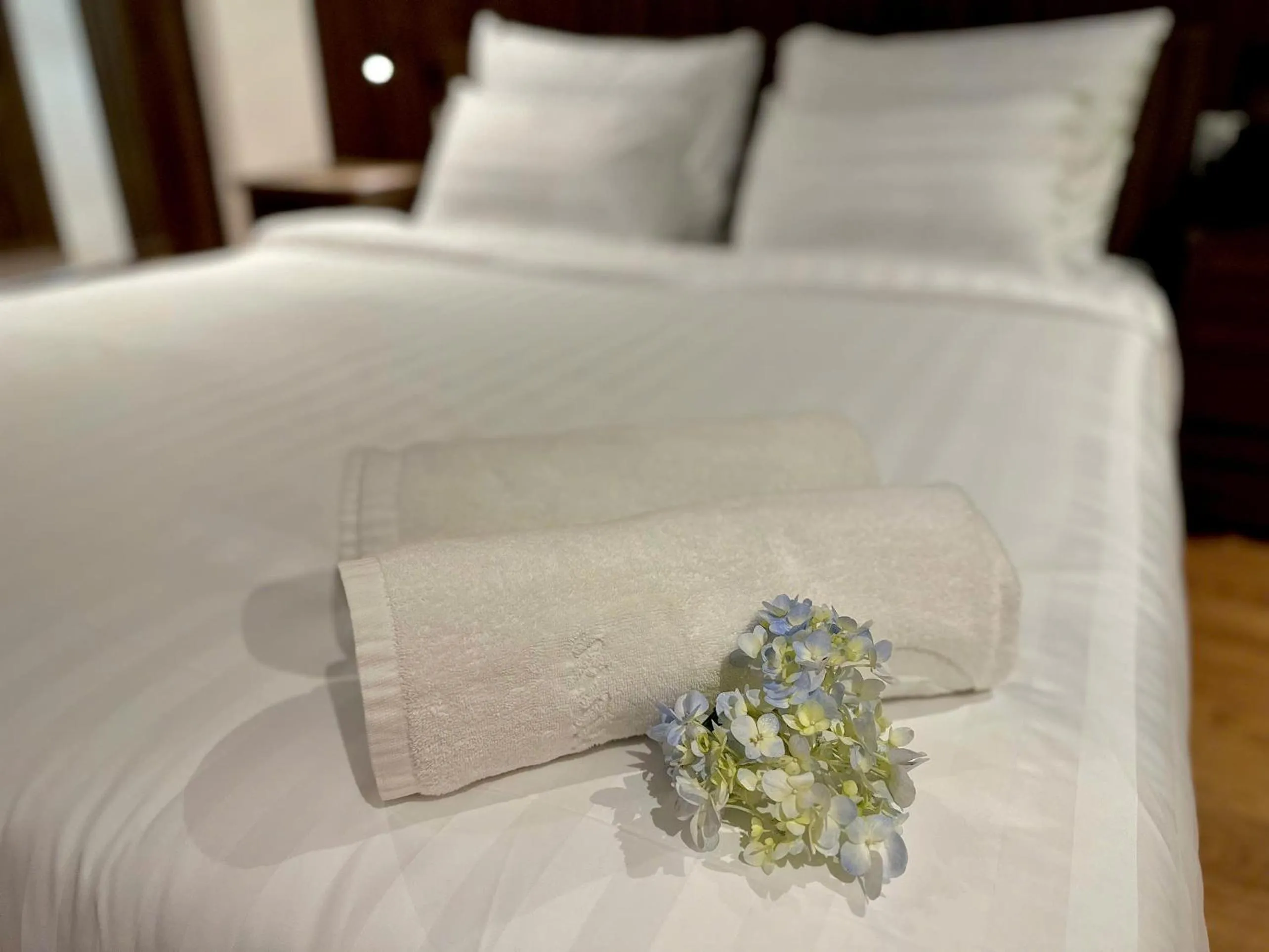 Bed in Moc Nha Minh Hotel Da Lat