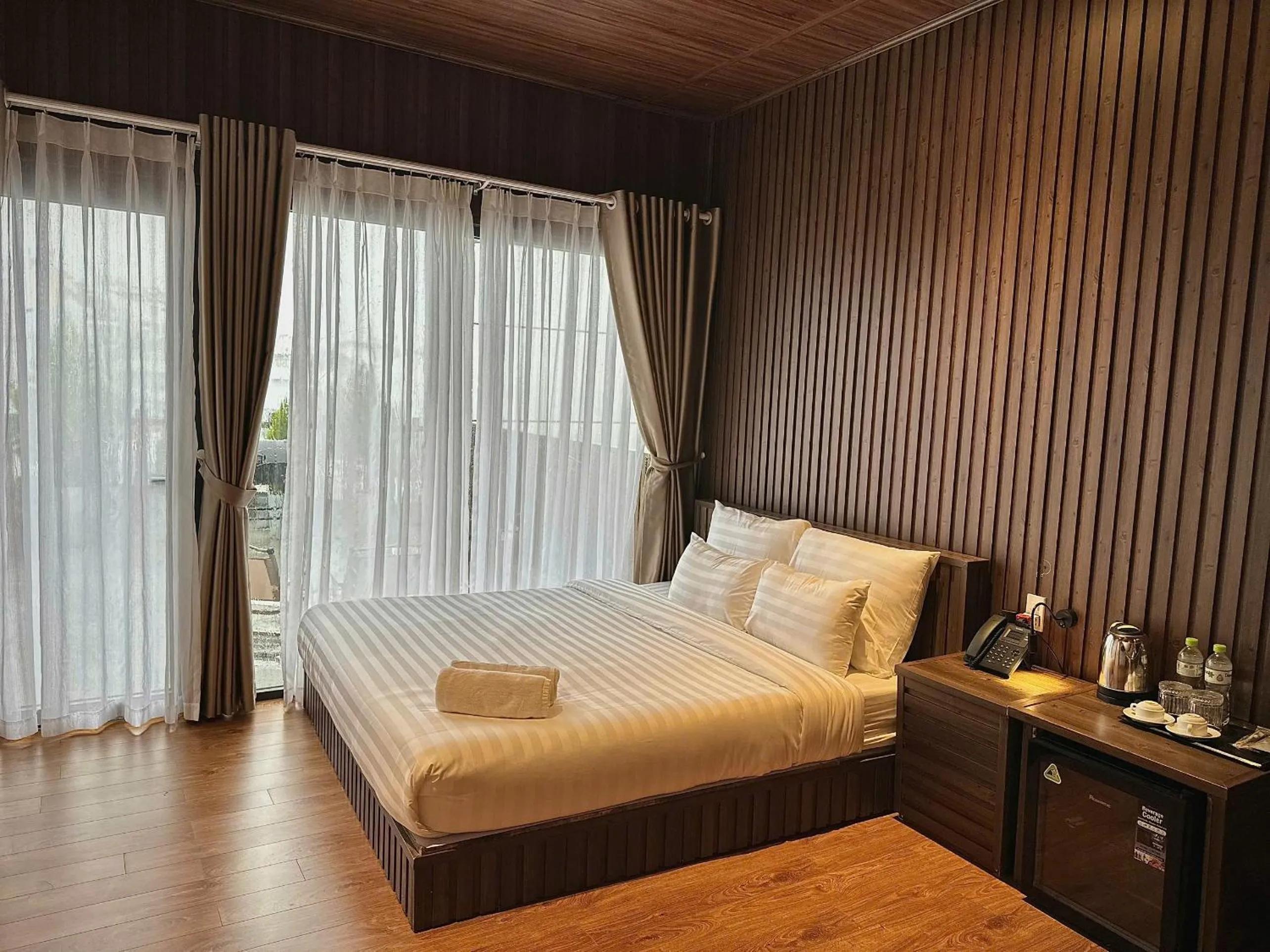 Bed in Moc Nha Minh Hotel Da Lat