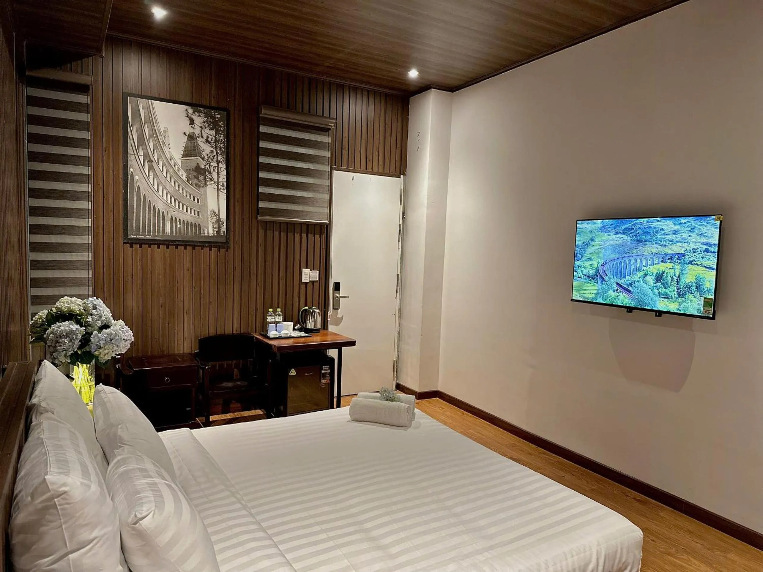 Bed in Moc Nha Minh Hotel Da Lat