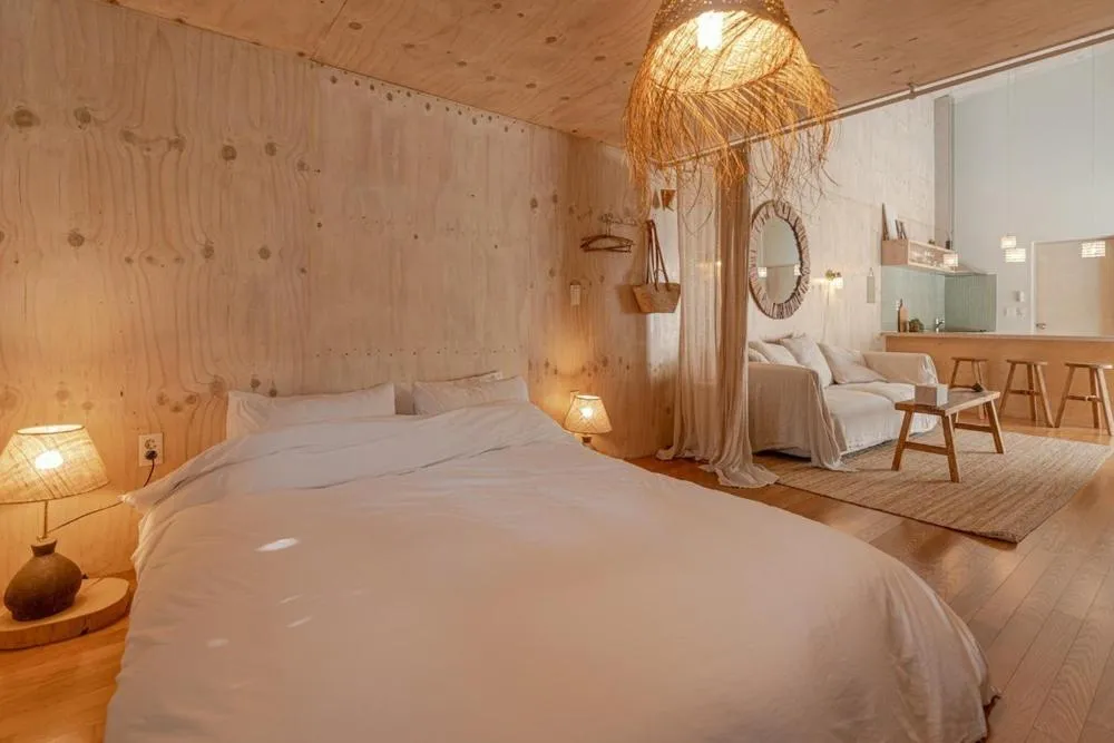 Bed in Jeju Mooi Pension