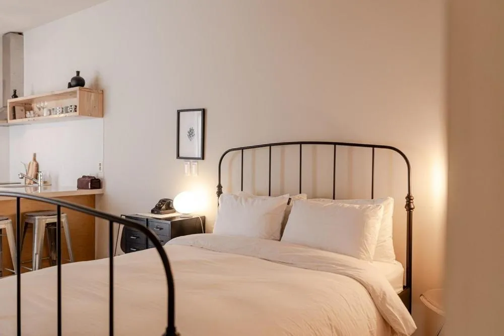 Bed in Jeju Mooi Pension