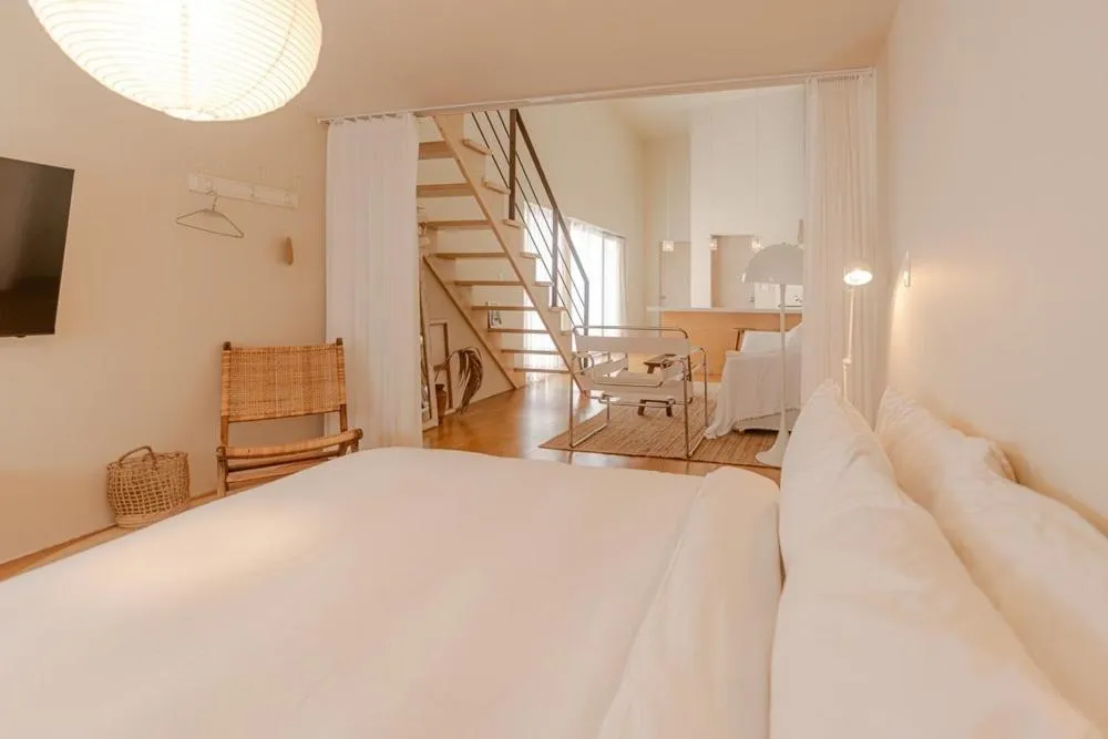 Bed in Jeju Mooi Pension