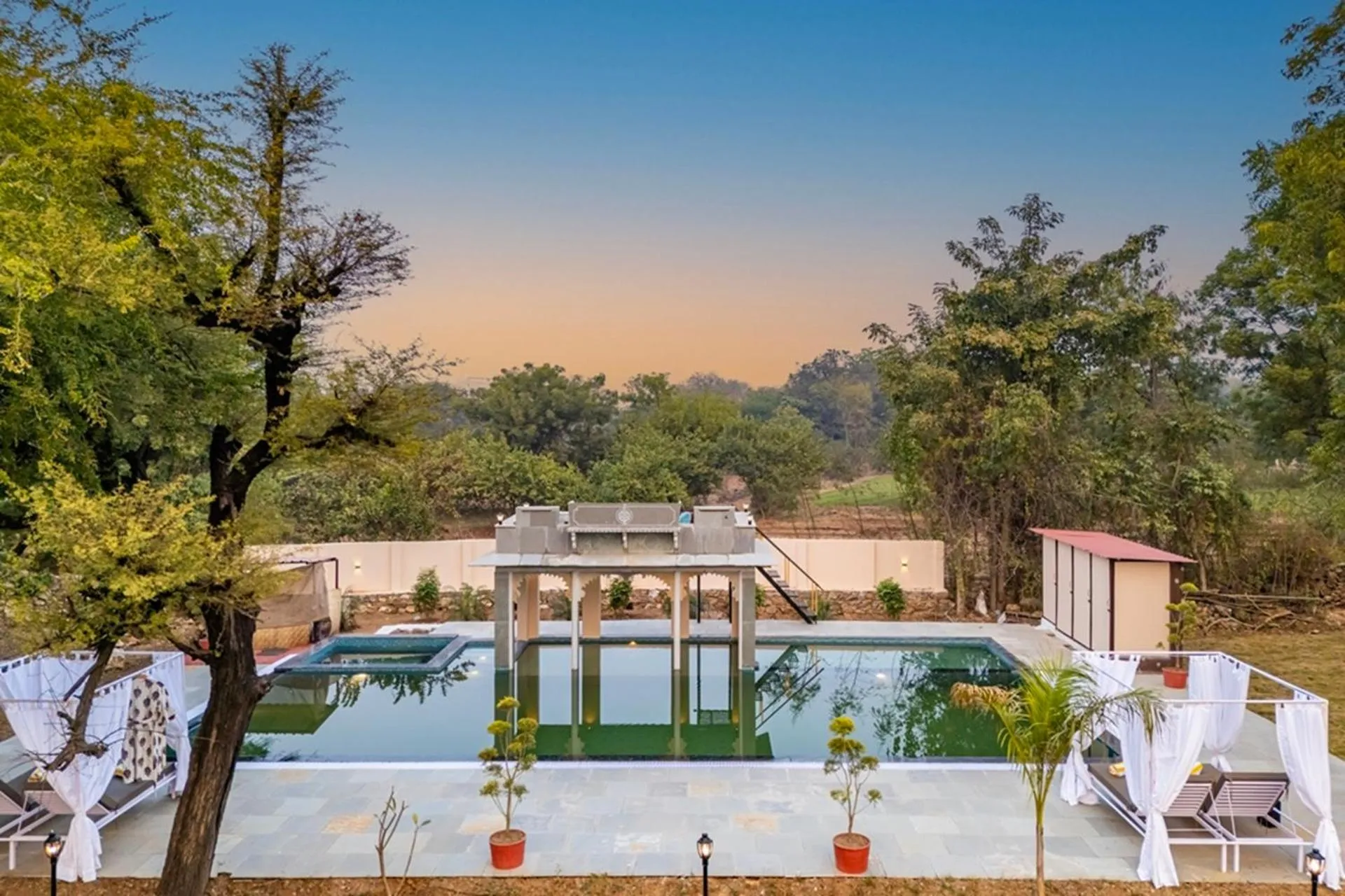 Swimming pool in Indulge Udaipur by Pack