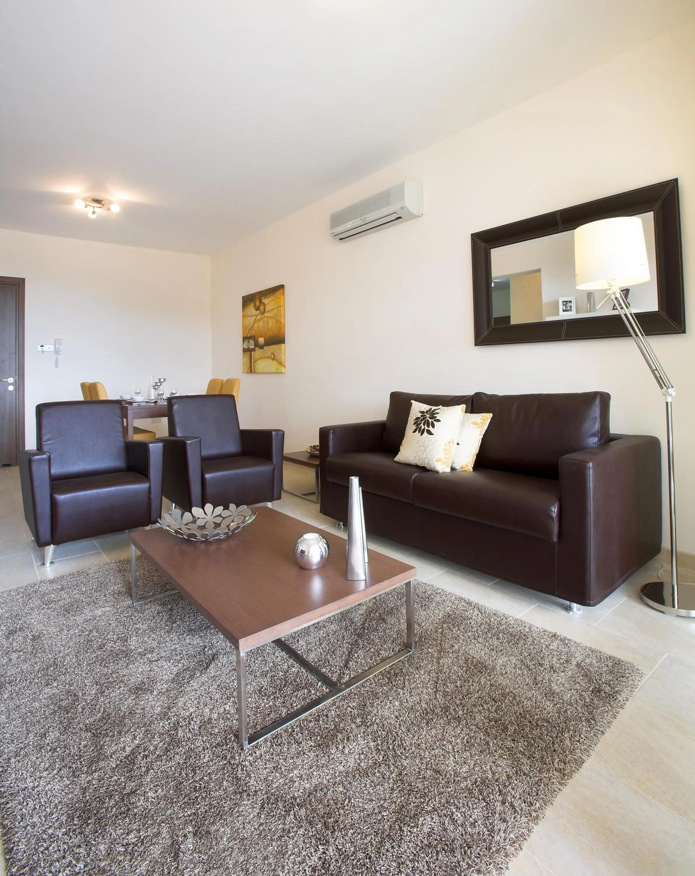 Living room in Chloraka Terrace Apartments