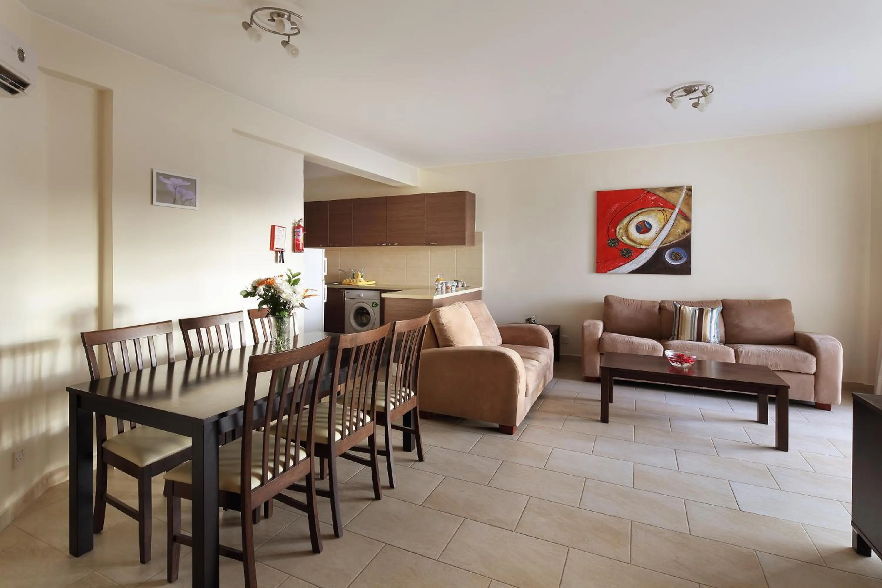 Living room in Chloraka Terrace Apartments