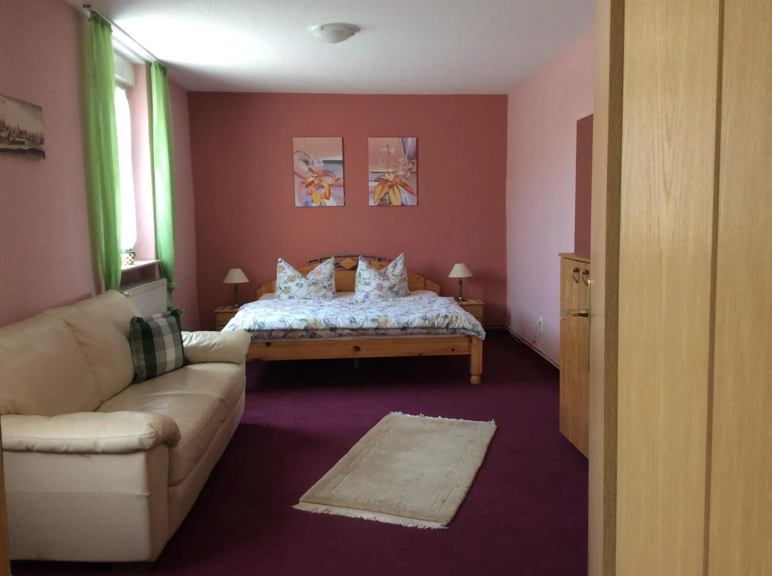 Decorative detail, Bed in Gasthaus Forelle