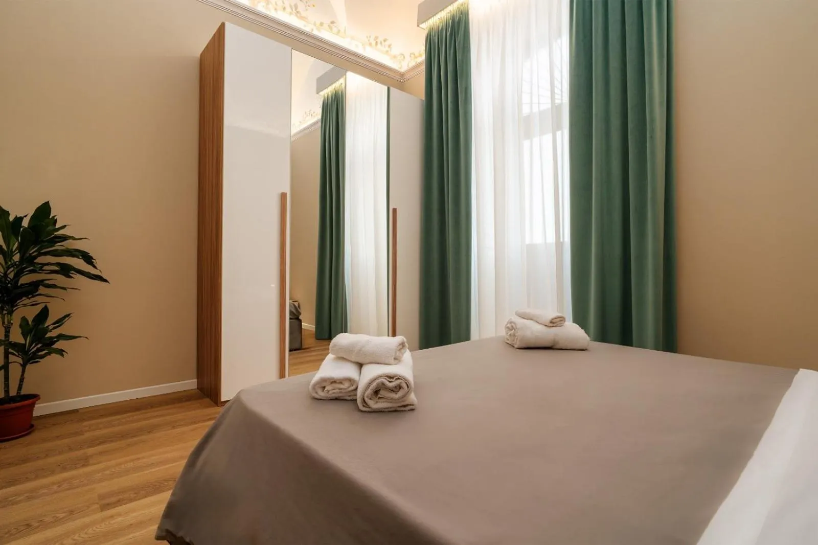 Bed in Archimedes suites