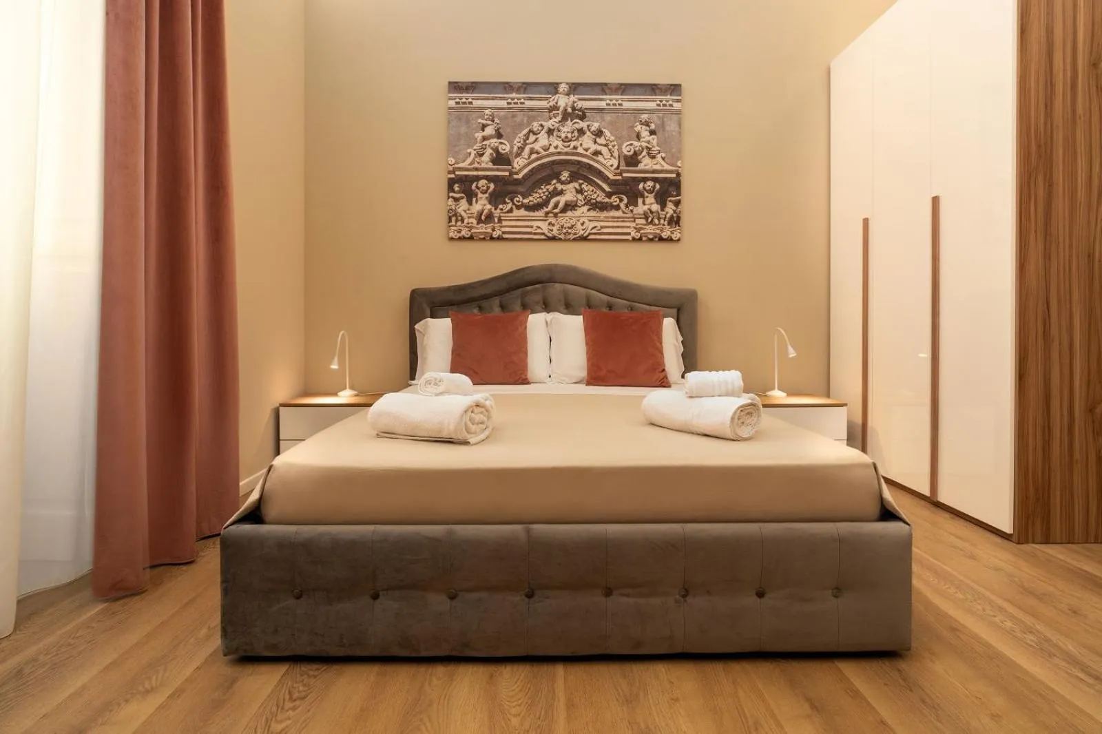 Bed in Archimedes suites