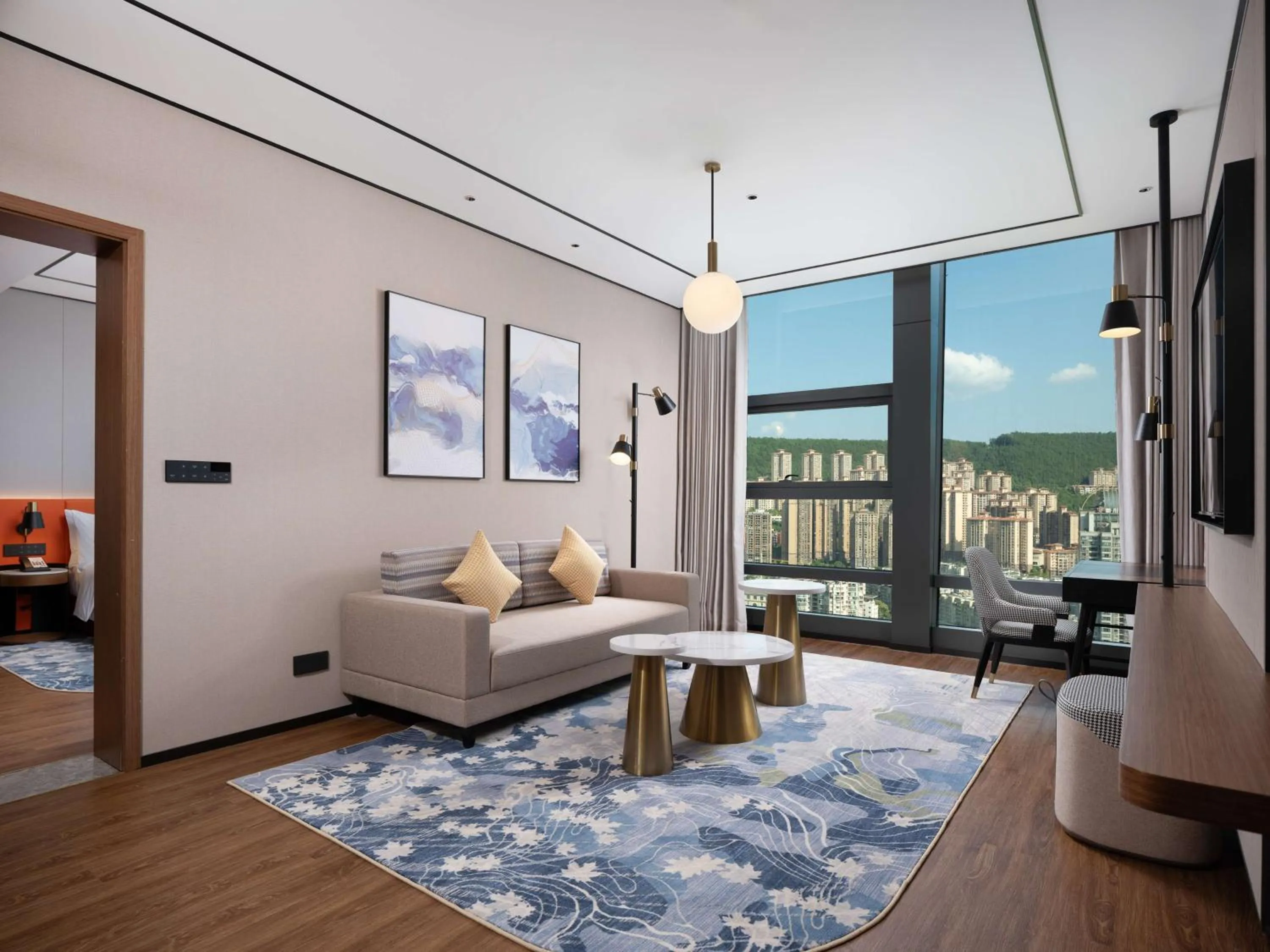 Living room in Hilton Garden Inn Bazhong Bazhou