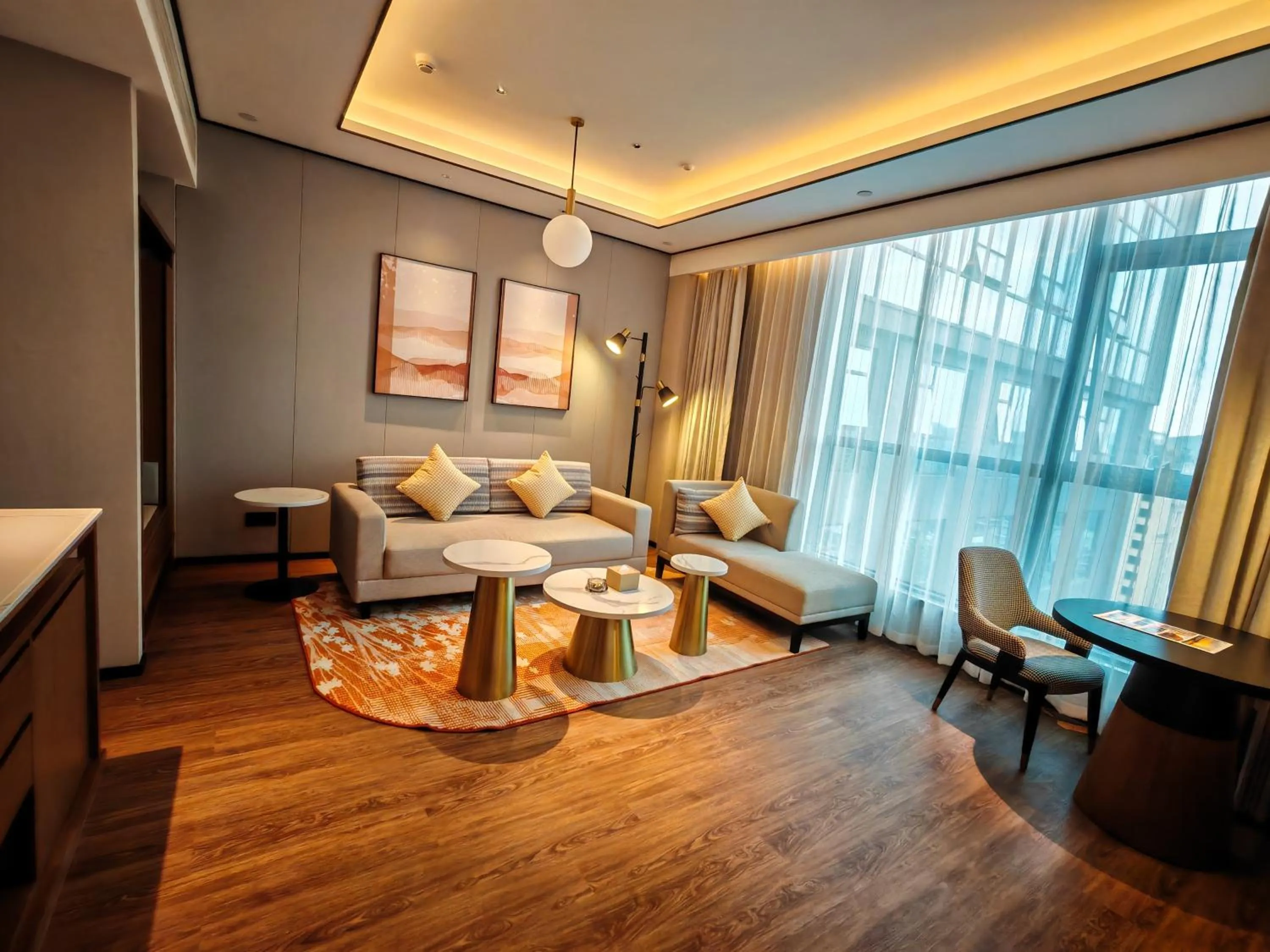 Living room, Bed in Hilton Garden Inn Bazhong Bazhou