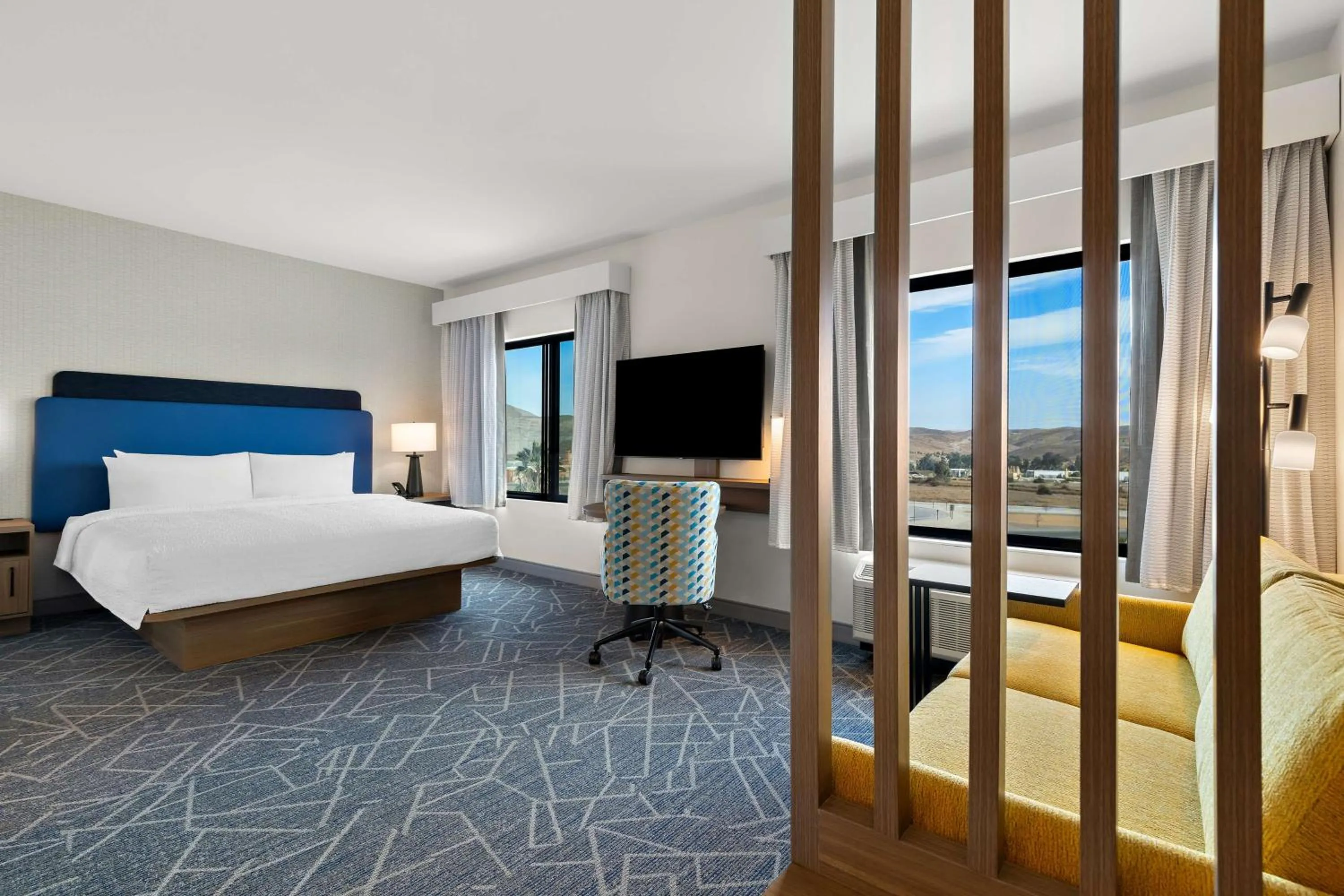 Bed in Hampton Inn & Suites Corona, Ca