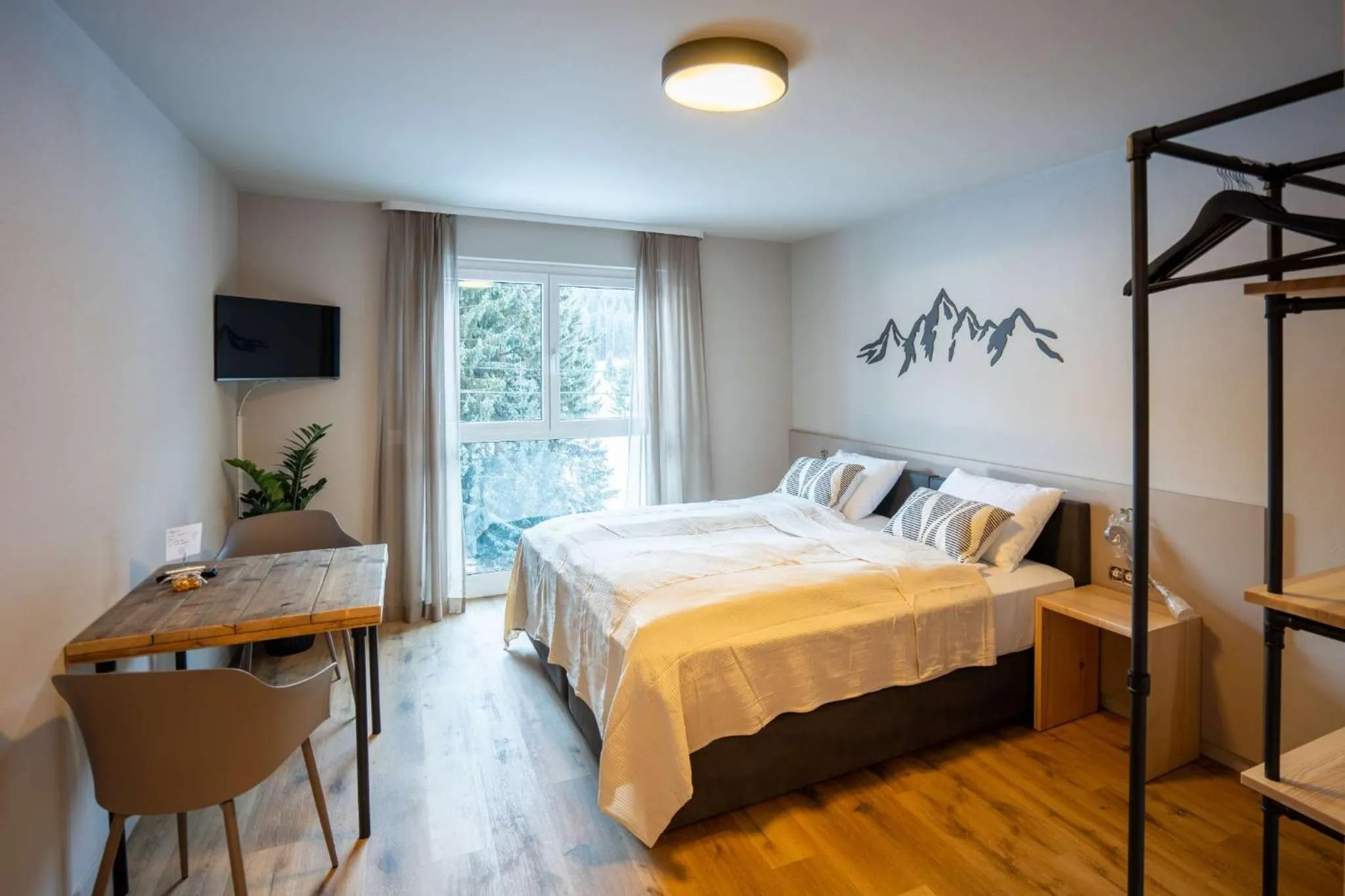 Bed in Studio 54 Davos