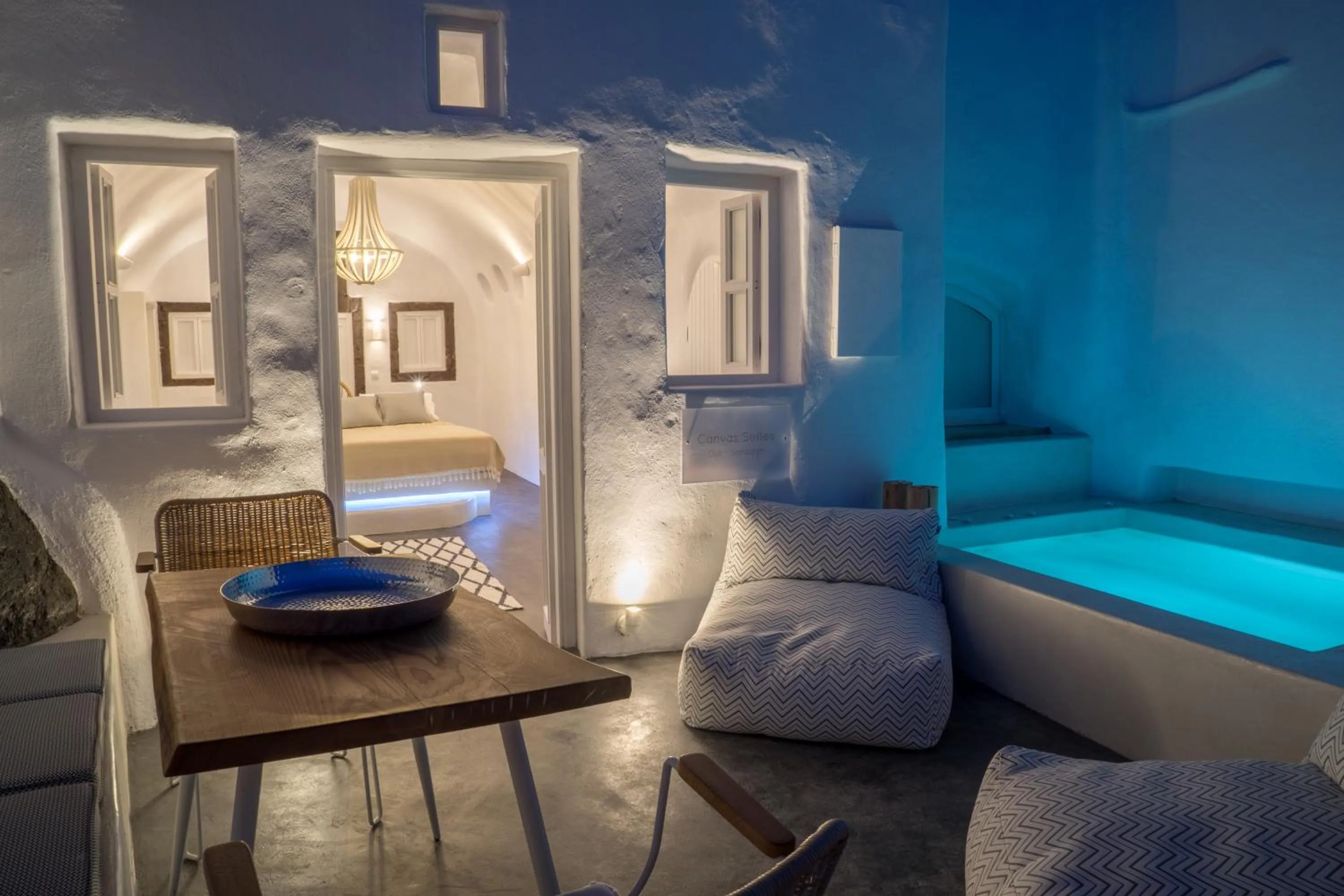 Patio, Bed in Gaia Suites