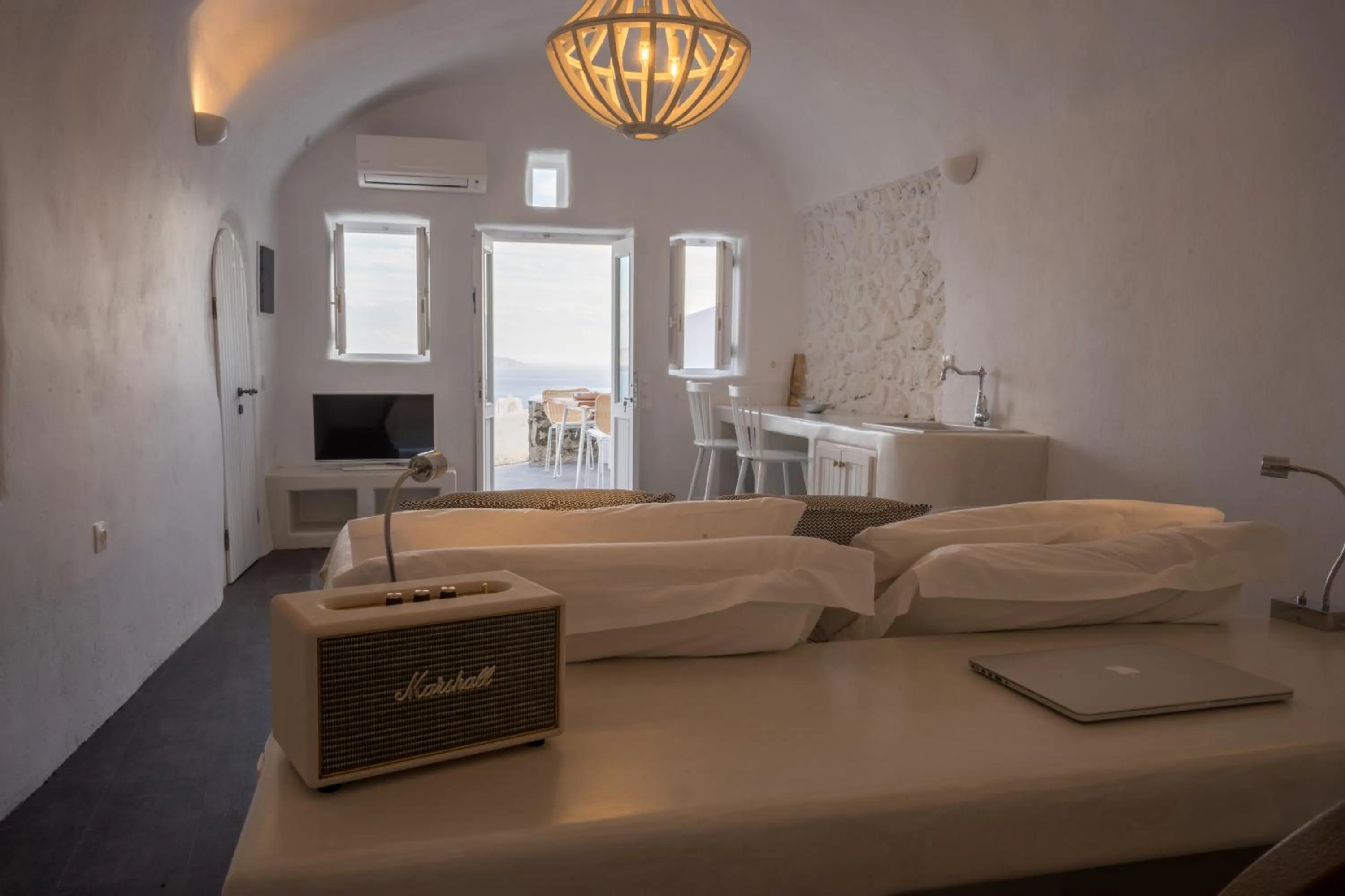 Photo of the whole room, Bed in Gaia Suites