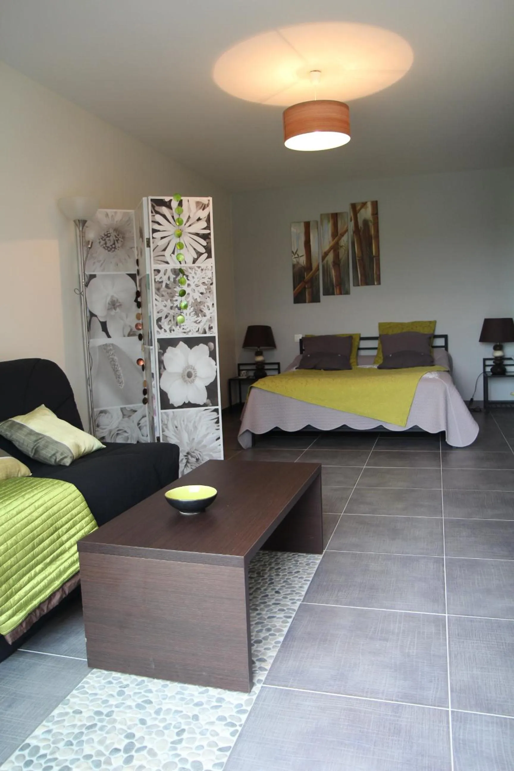 Living room, Bed in La Maison Des Landes