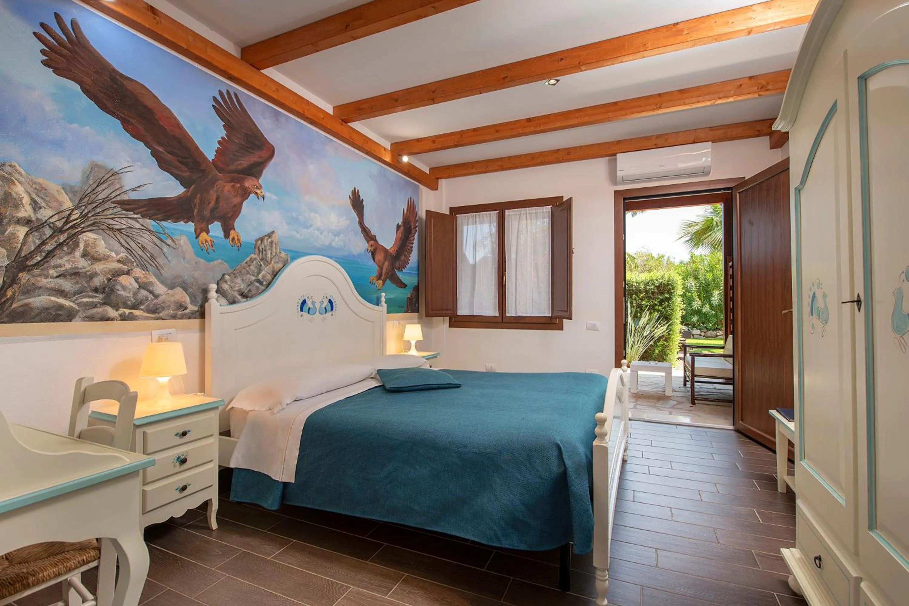 Bedroom, Bed in Hotel Rurale Orti di Nora & SPA