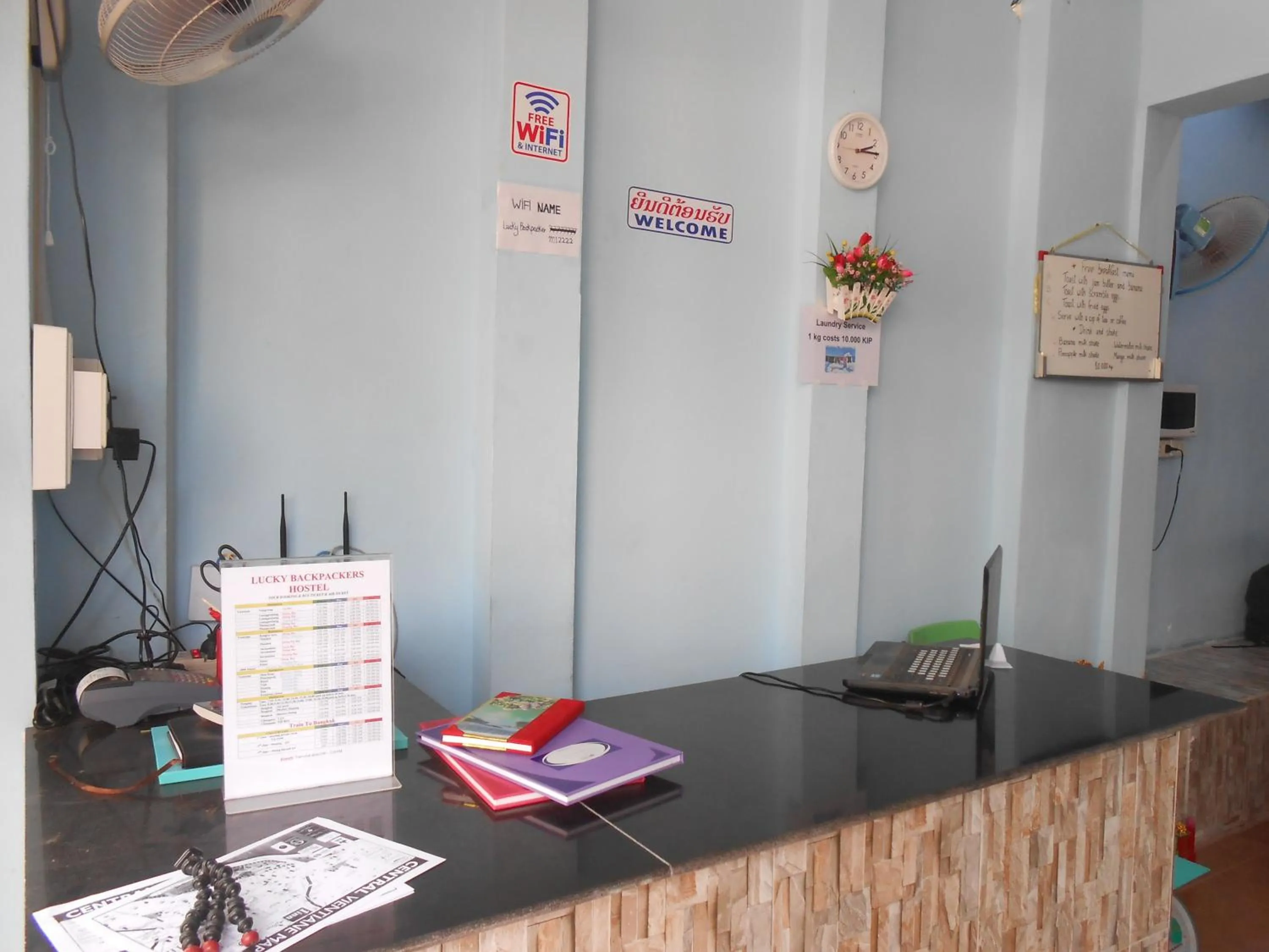 Lobby or reception in Lucky Backpacker Hostel