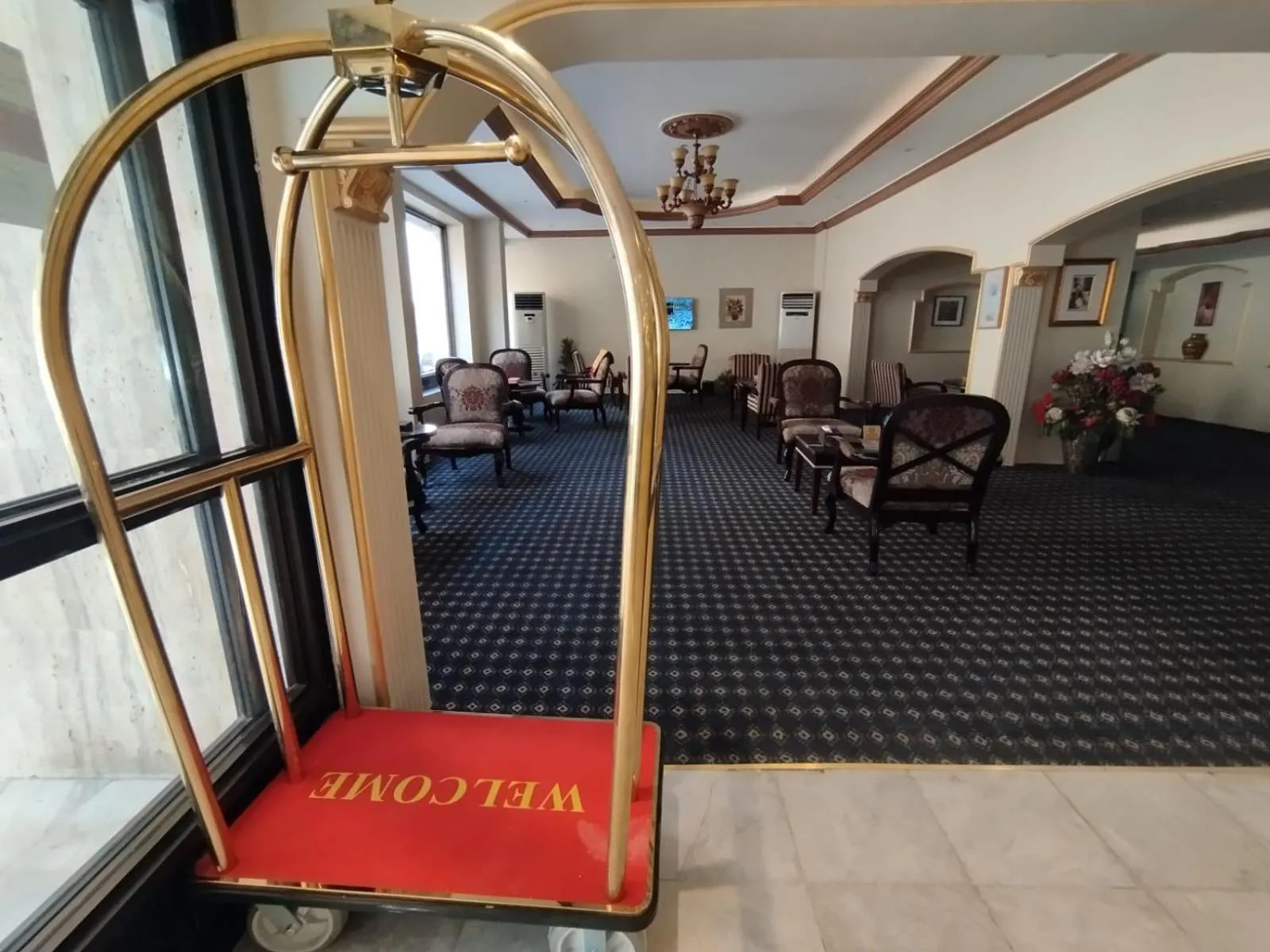 Seating area in Al Iqbal Hotel