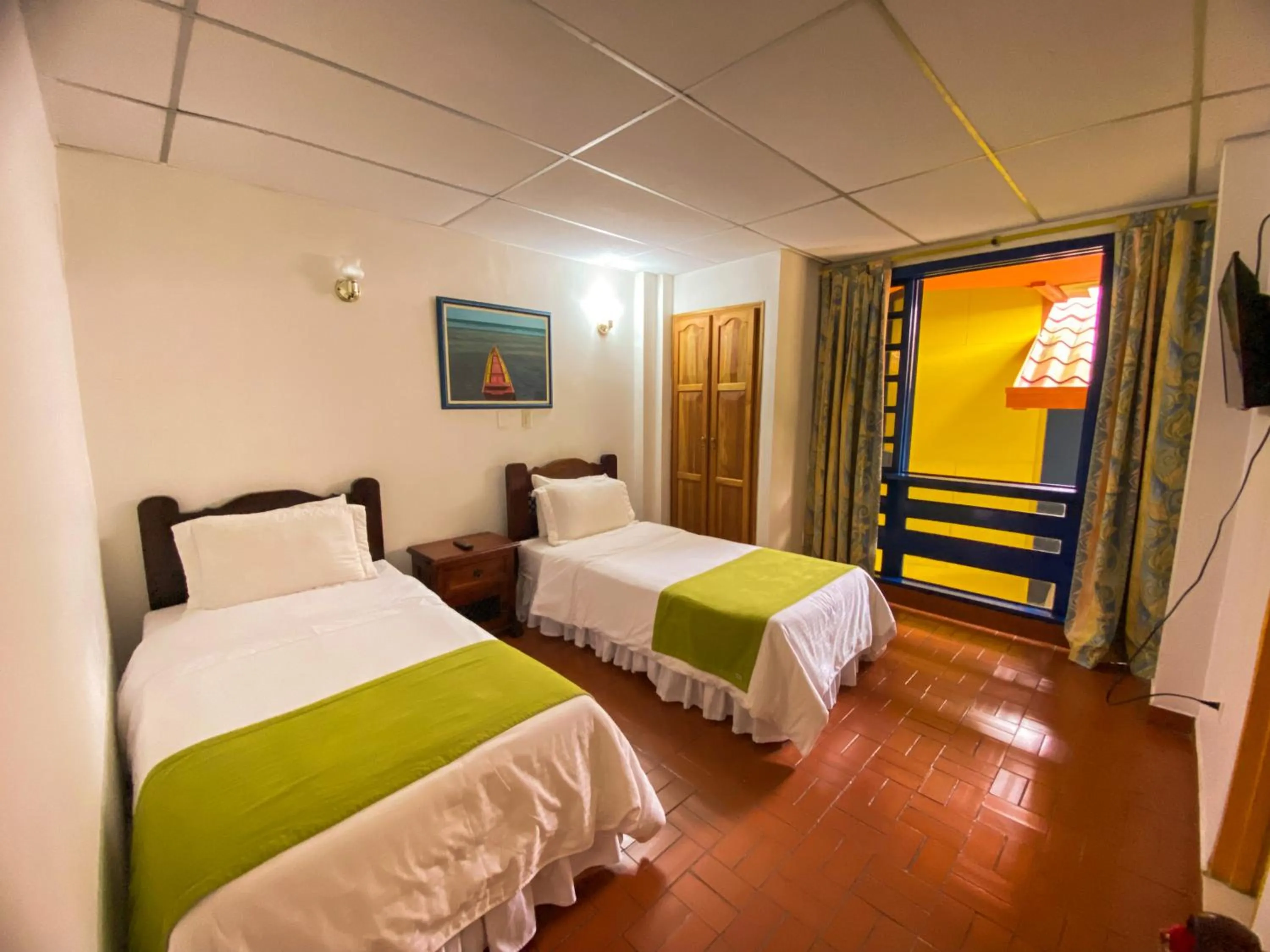 Bed in Ecohotel La Casona Pereira