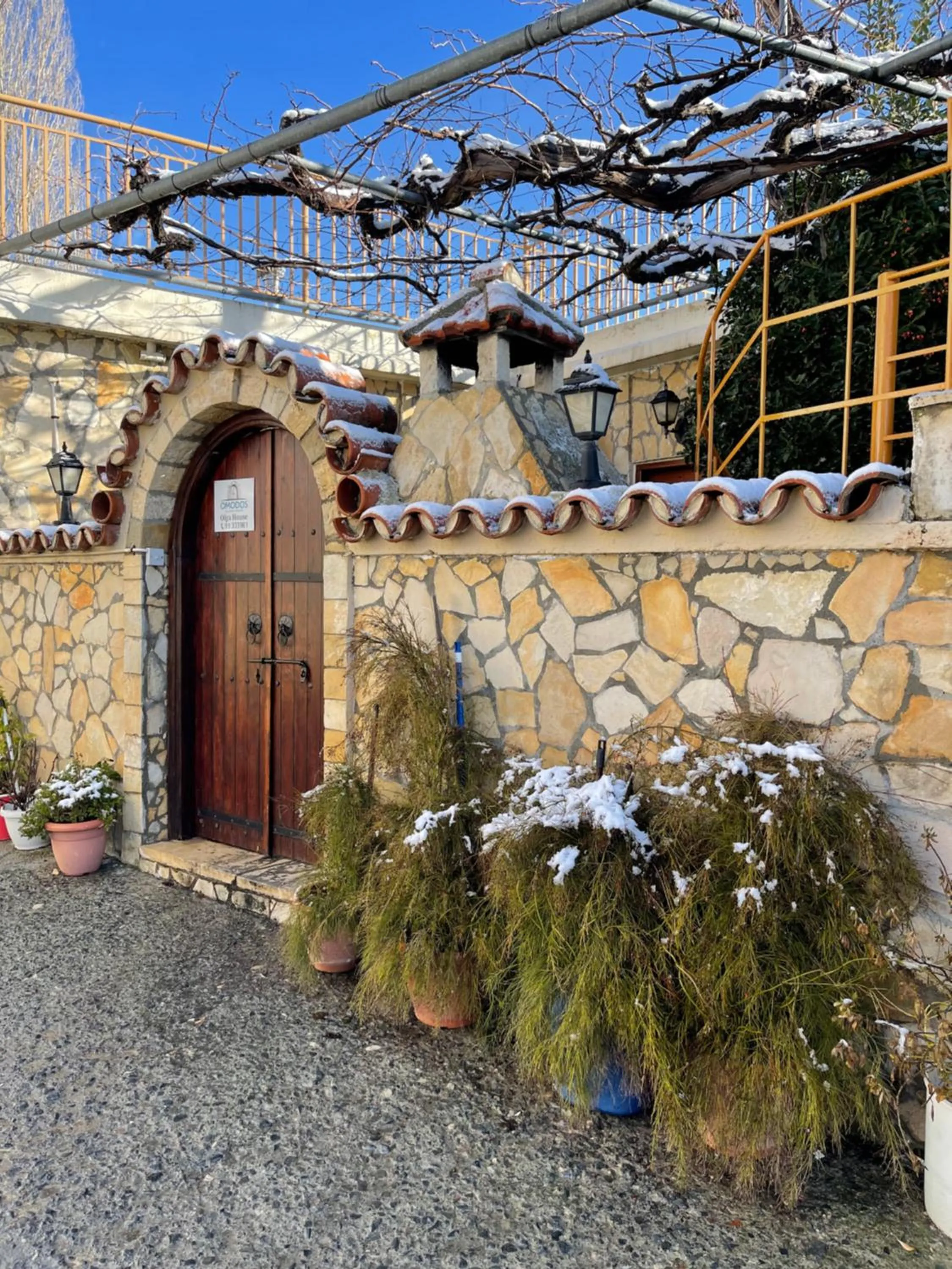 Facade/entrance in Omodos Village Houses