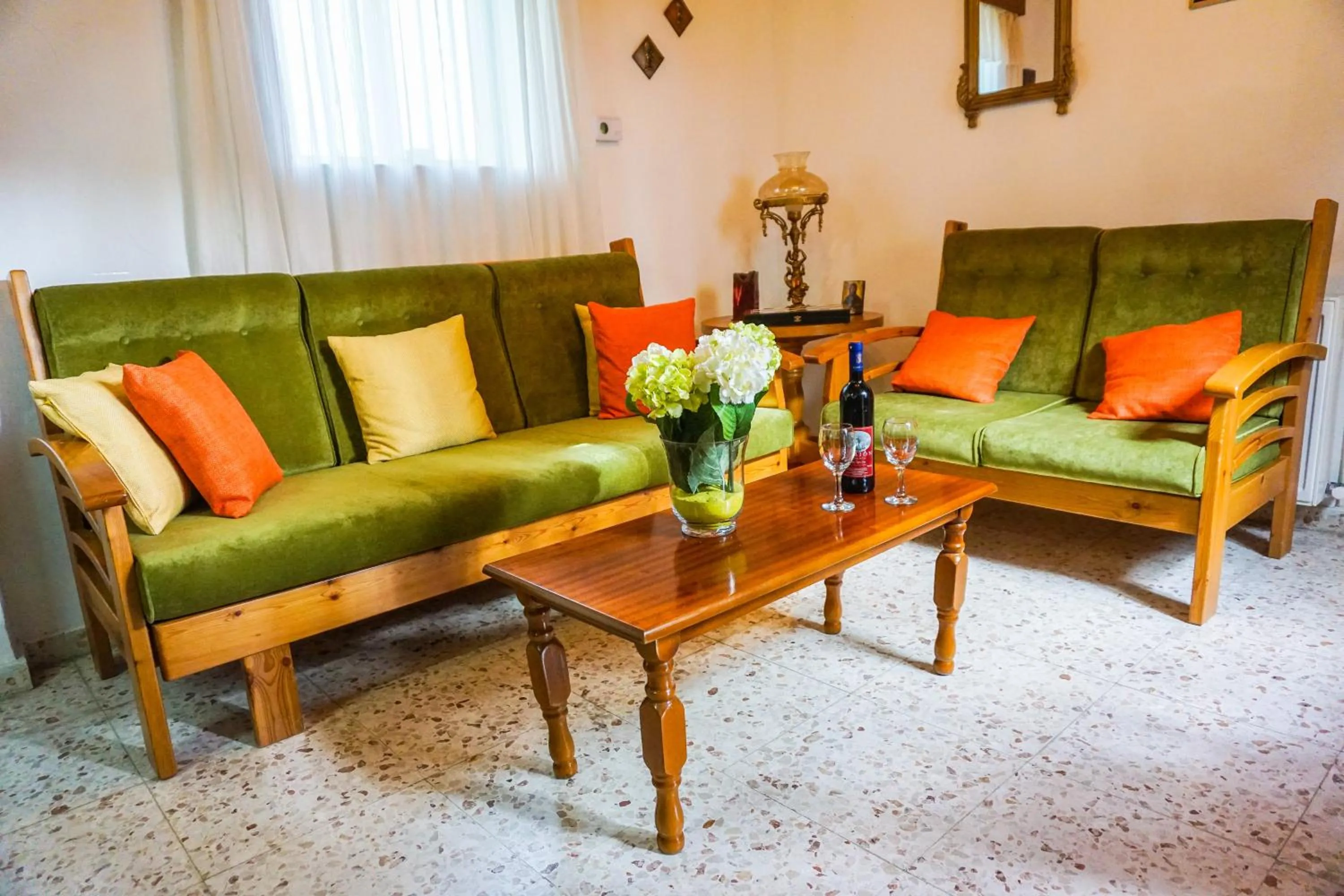 Living room in Omodos Village Houses