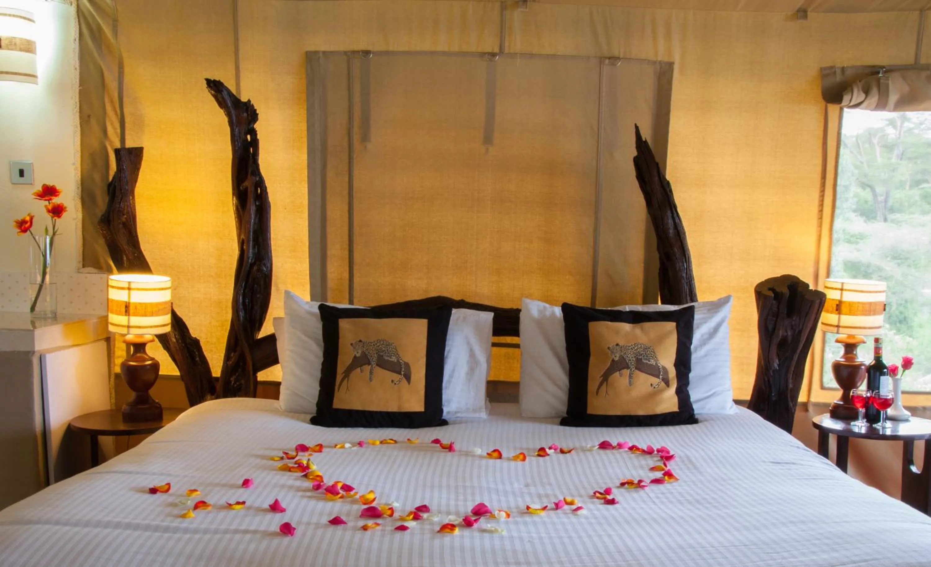 Bed in Crater Lake Tented Camp And Game Sanctuary