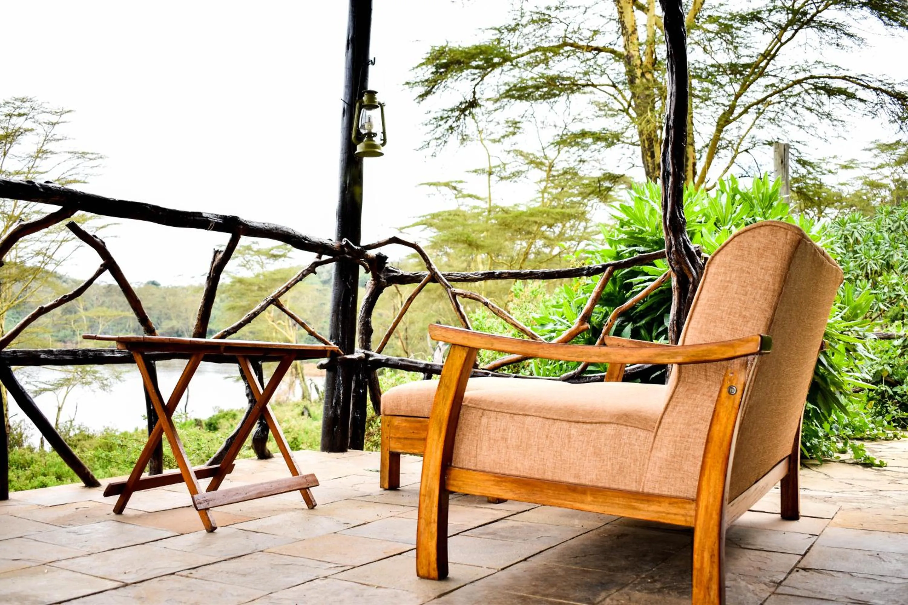 Seating area in Crater Lake Tented Camp And Game Sanctuary
