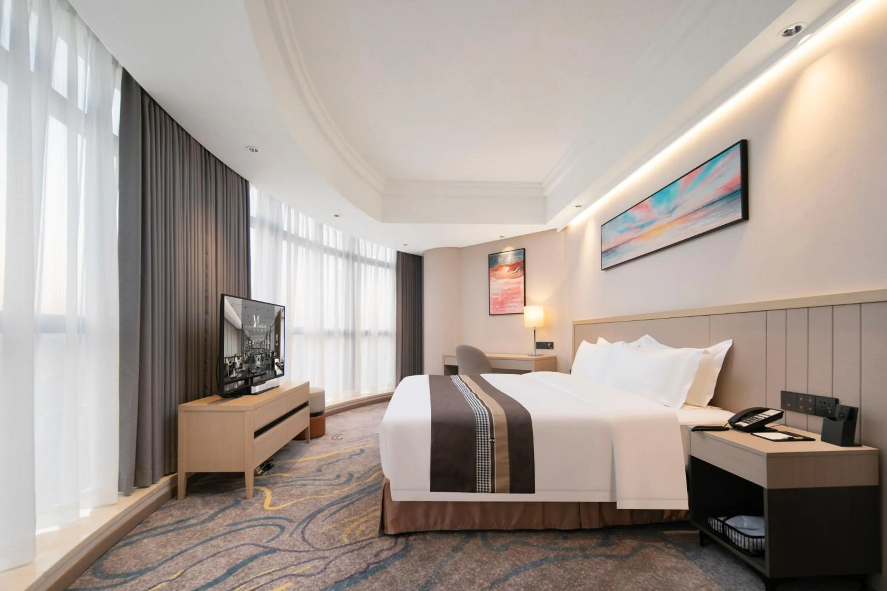 Bed in Meilun Hotel Shanghai Hongqiao Hub