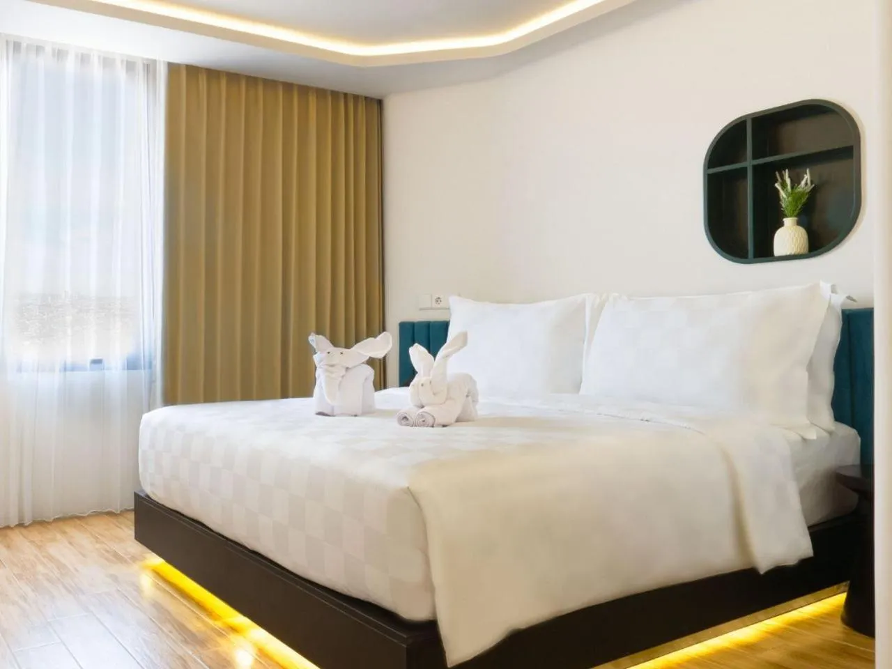 Bed in EXCOTEL Design Hotel Surabaya