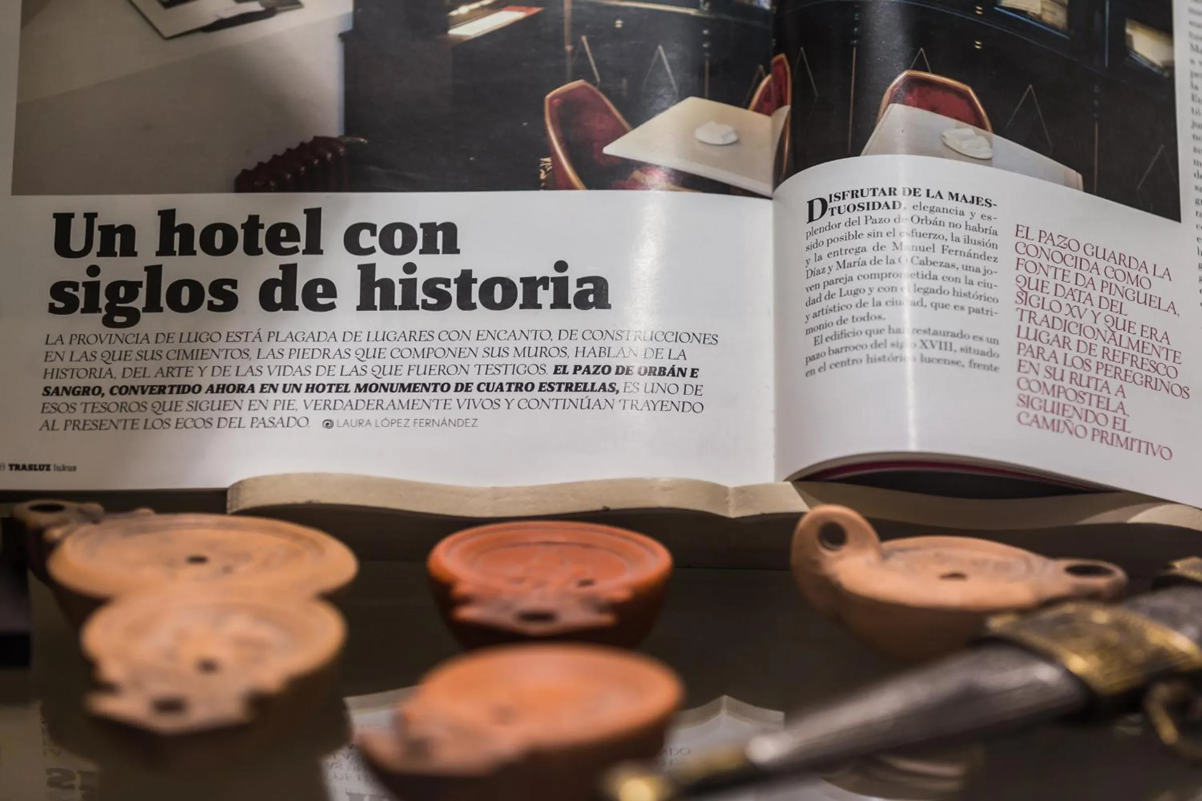 Decorative detail in Hotel Monumento Pazo de Orbán