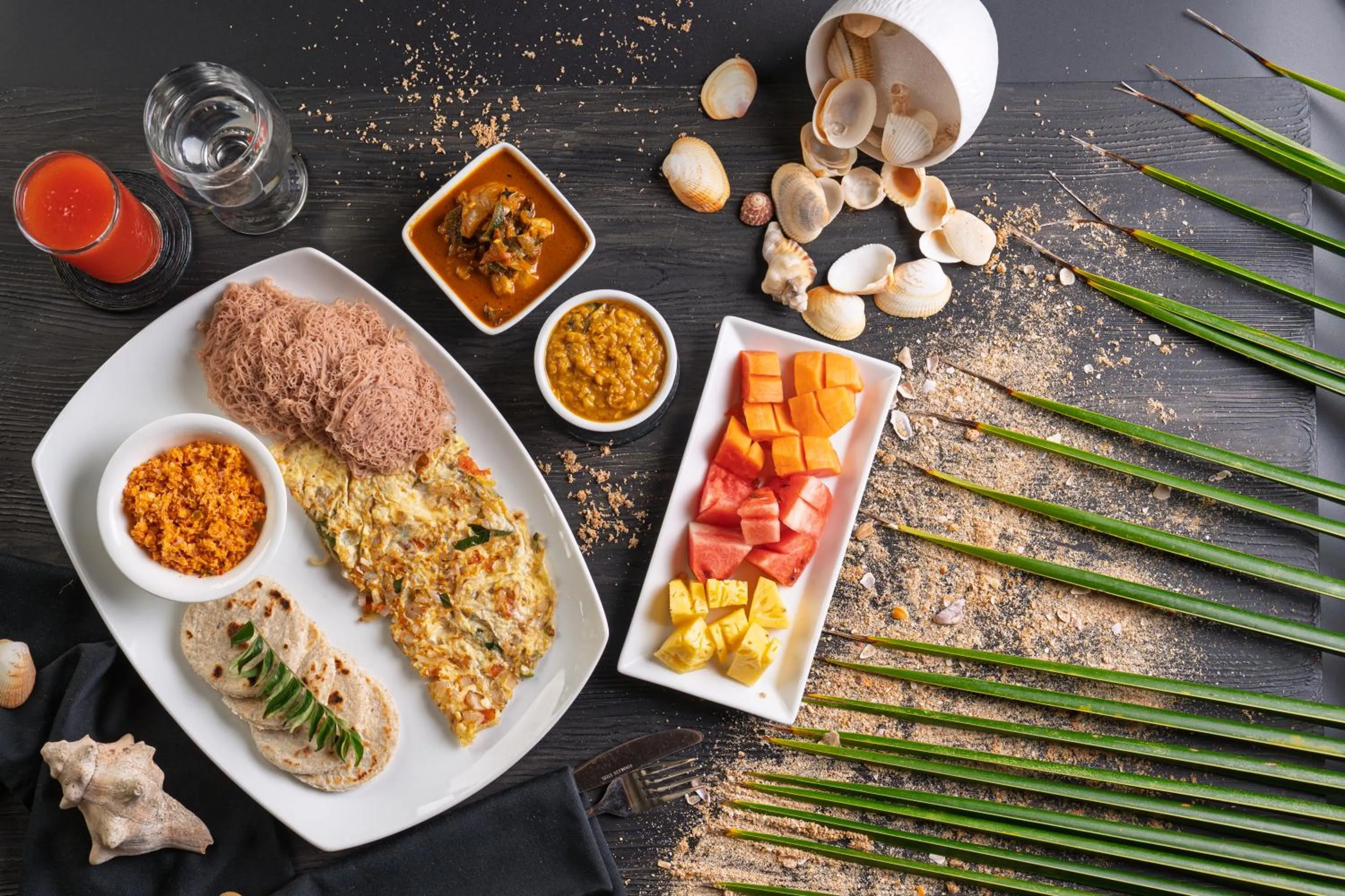 Asian breakfast in Amara White Villa