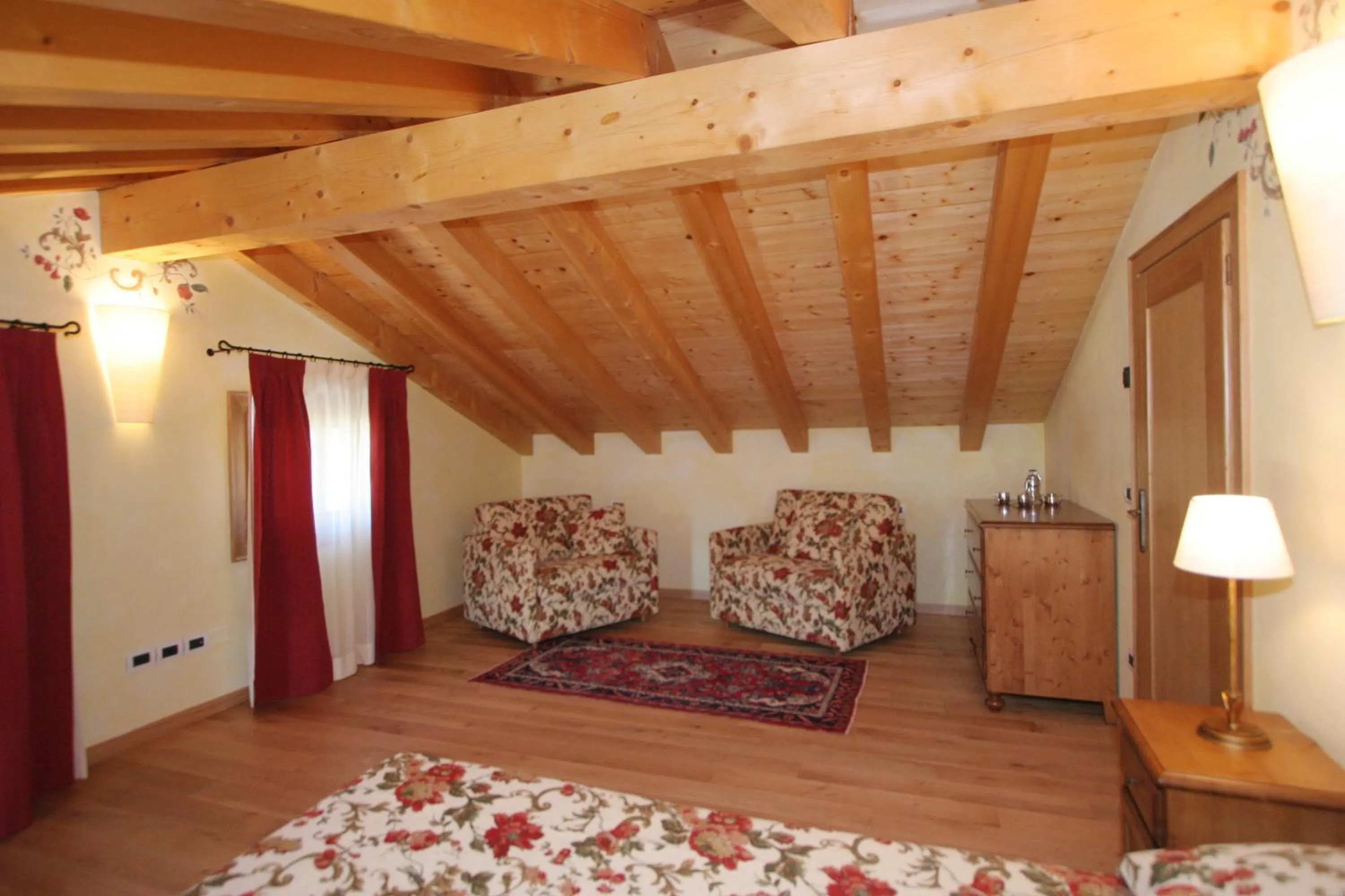 Living room, Bed in La Valdella