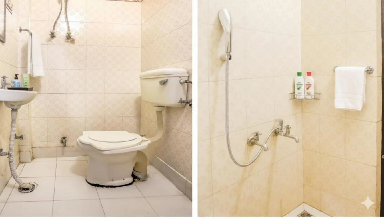 Shower in Shri Sai Guest House - Opp Azadpur Main Mandi I Couple Friendly I Metro Access