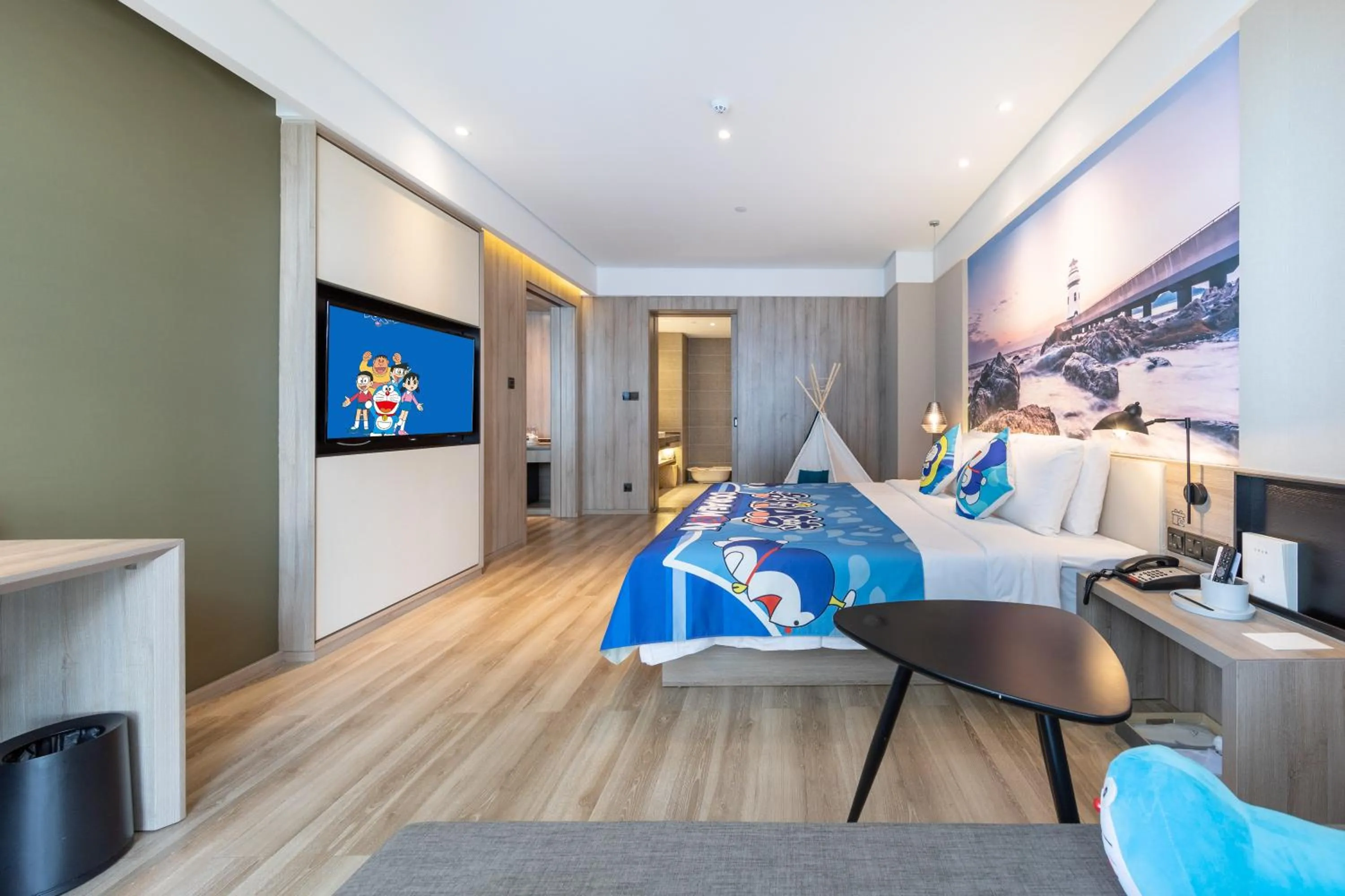 Bed in Atour Hotel Zhuhai Xiangzhou Aoyuan Plaza