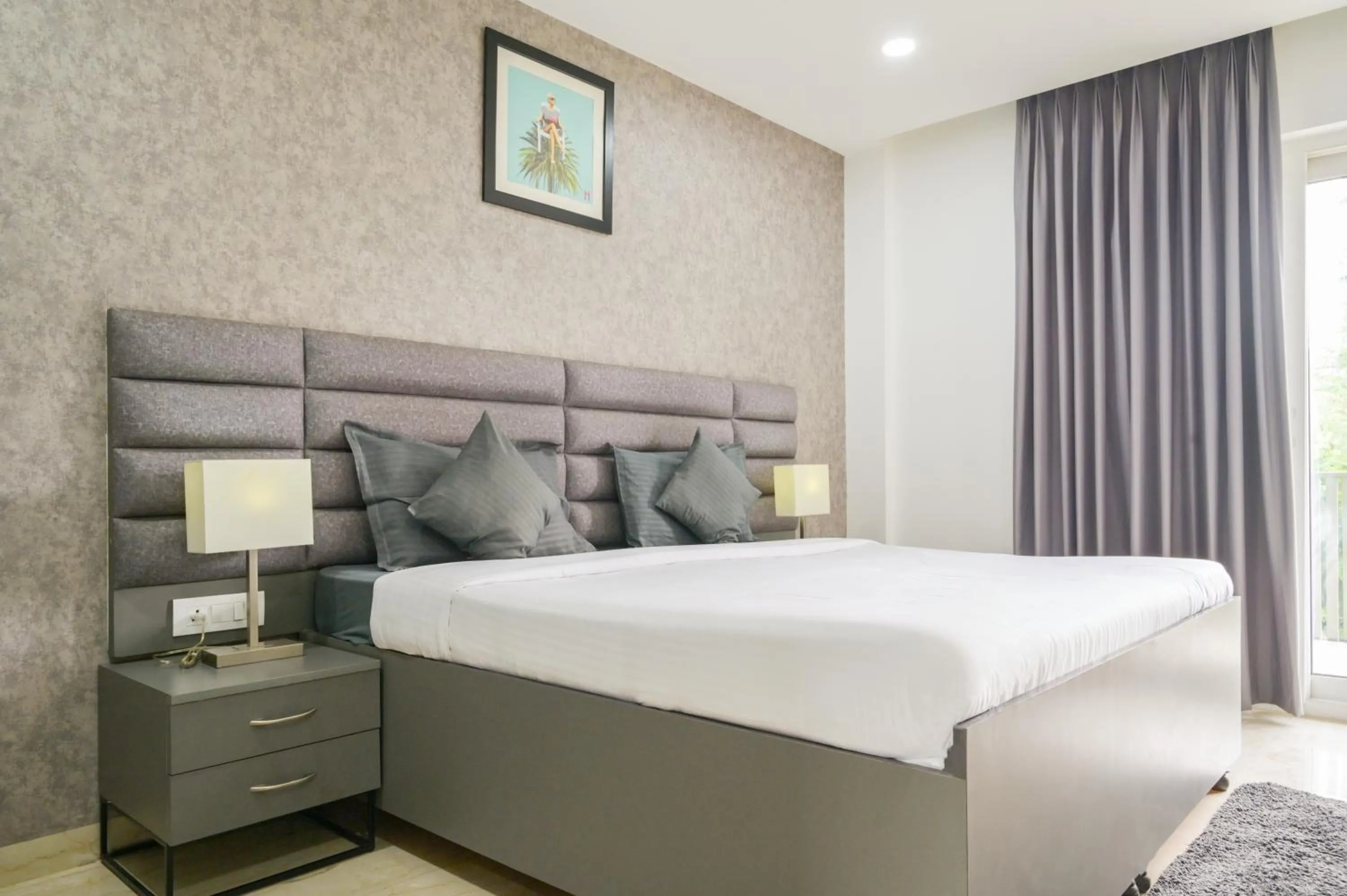 Bedroom, Bed in Housr Sector 28 Gurgaon Near IFFCO Chowk Metro Station