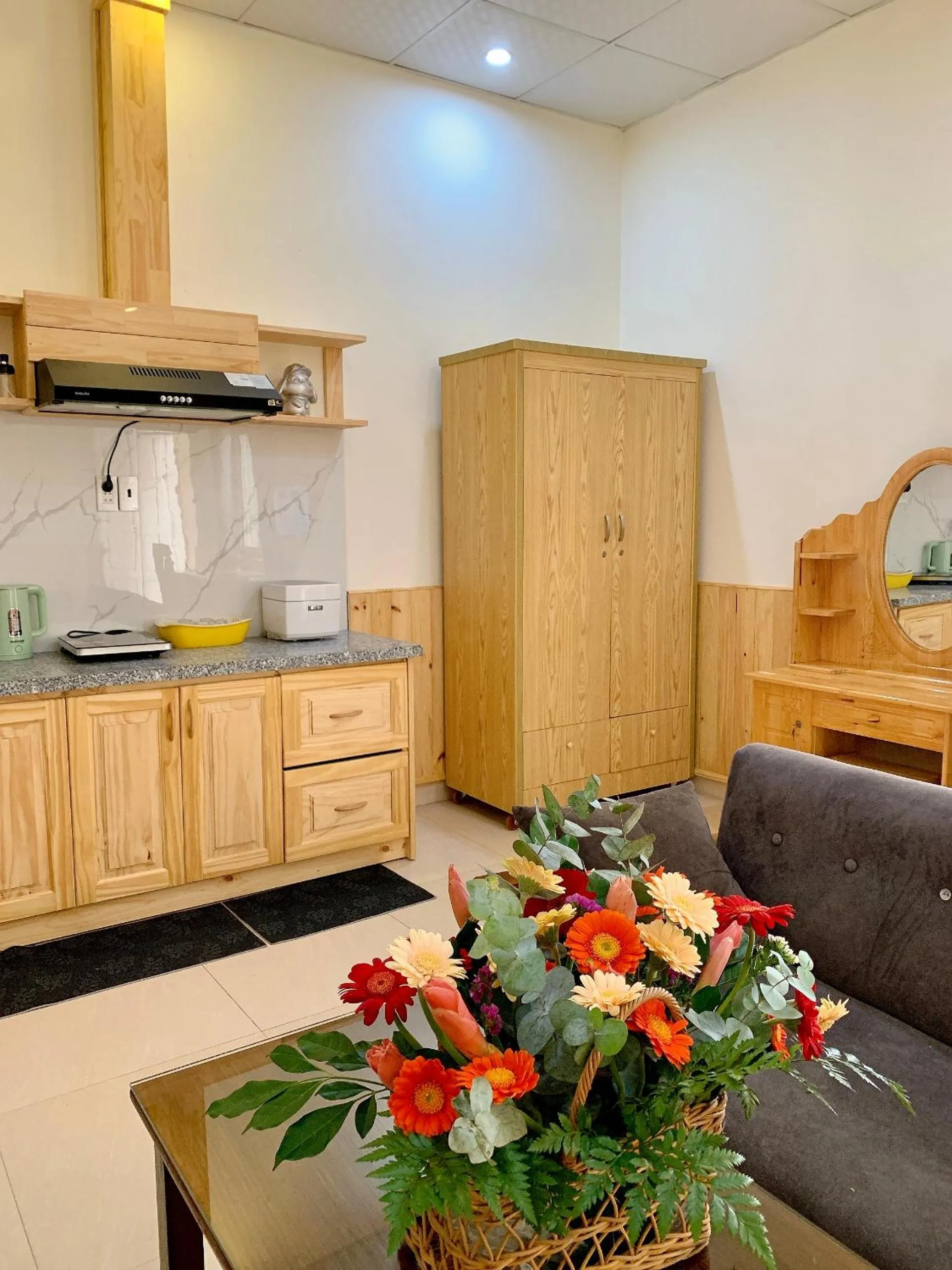 Seating area in Hoang Nguyen Hotel