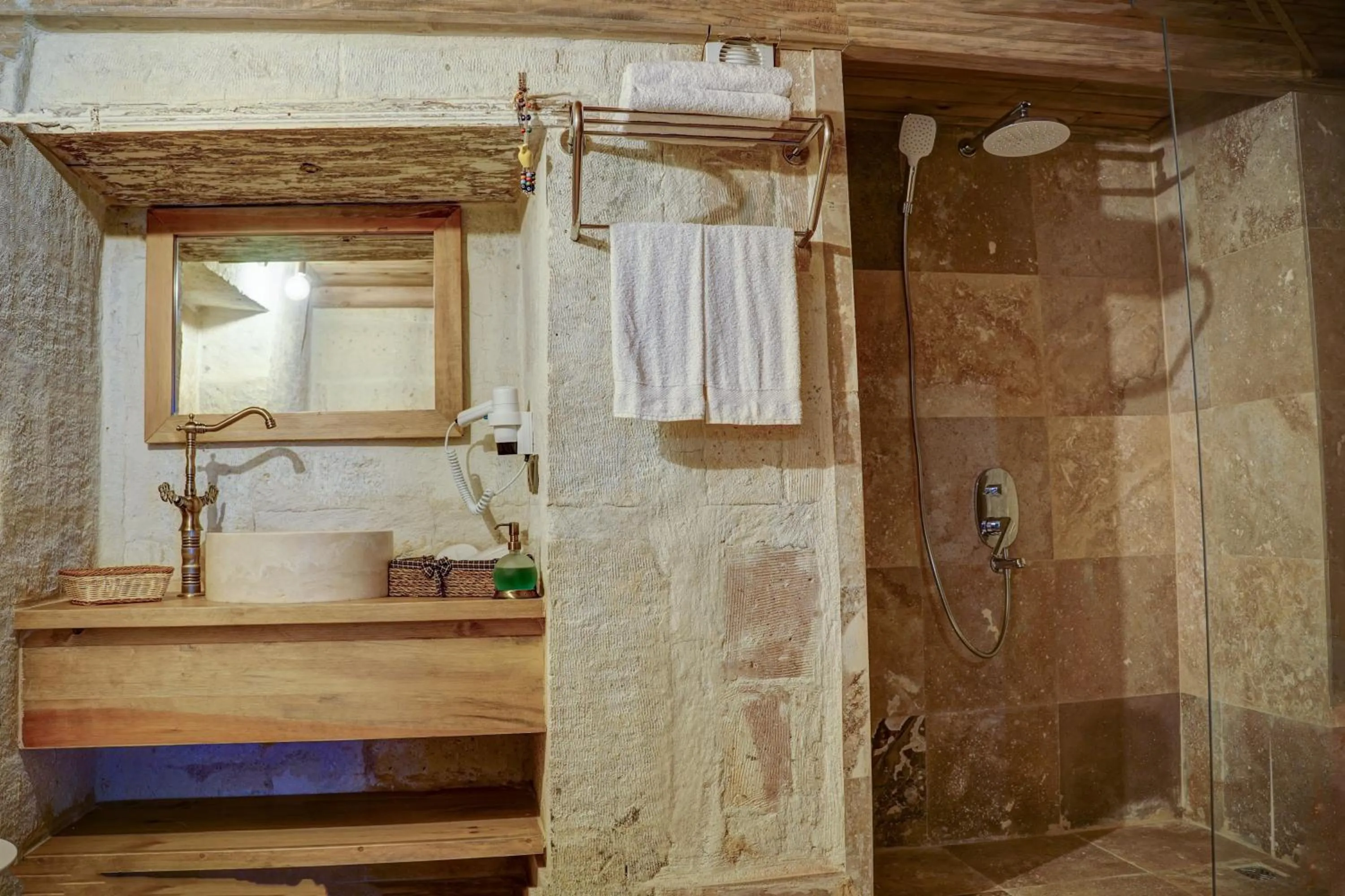 Shower in Cappadocia Alfa Cave Hotel