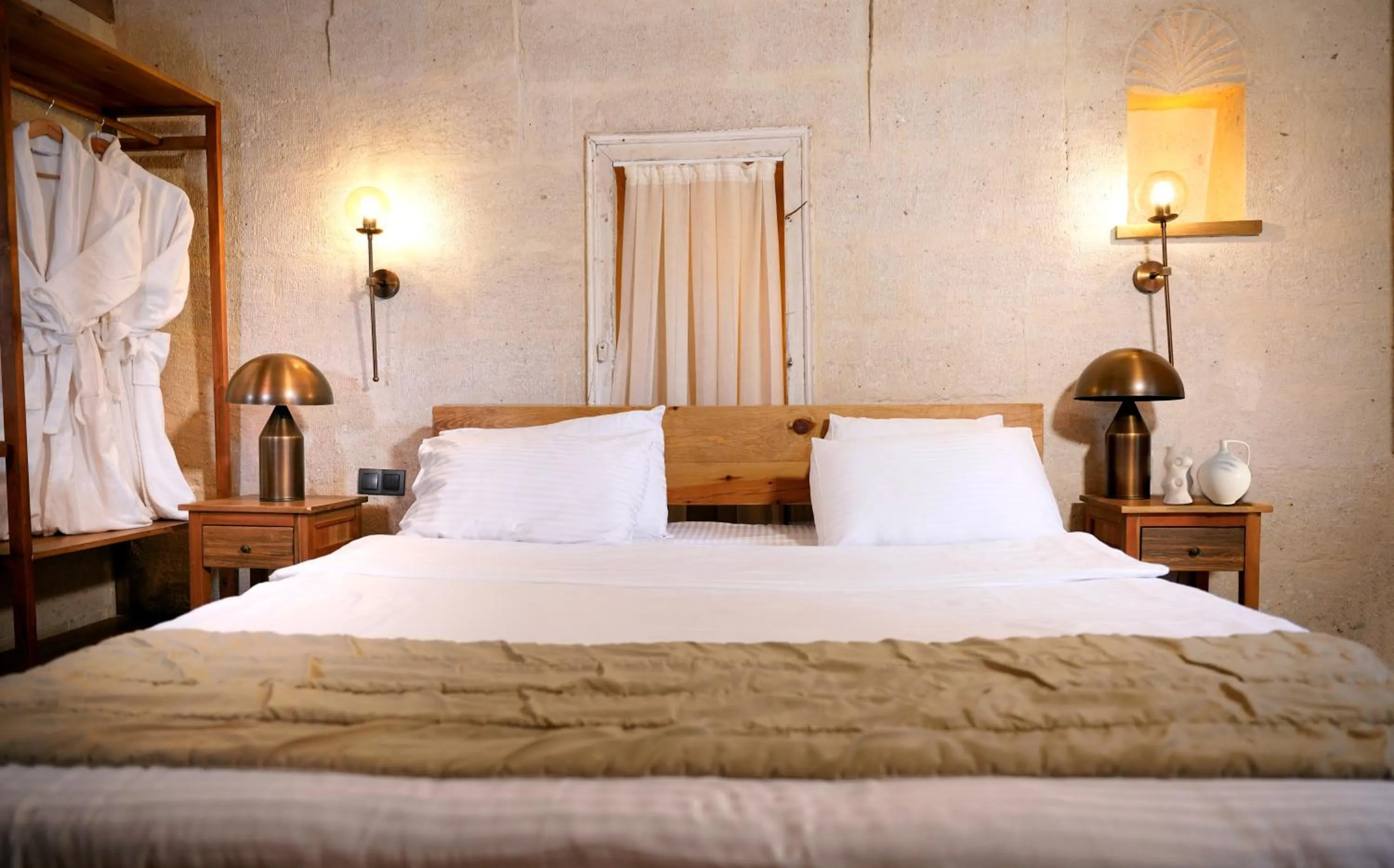 Bed in Cappadocia Alfa Cave Hotel