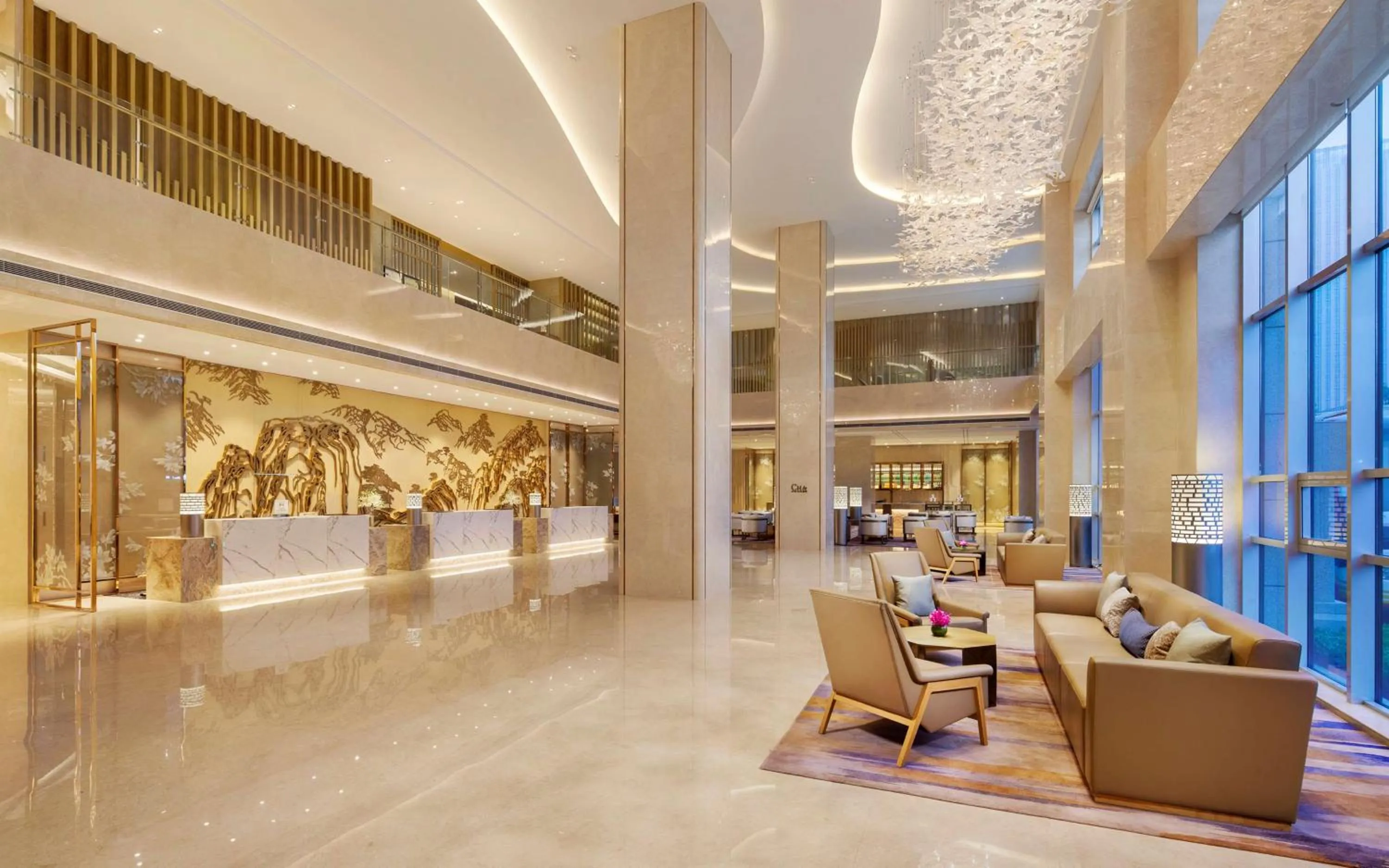 Lobby or reception in DoubleTree by Hilton Hotel Qingdao-Jimo Ancient City