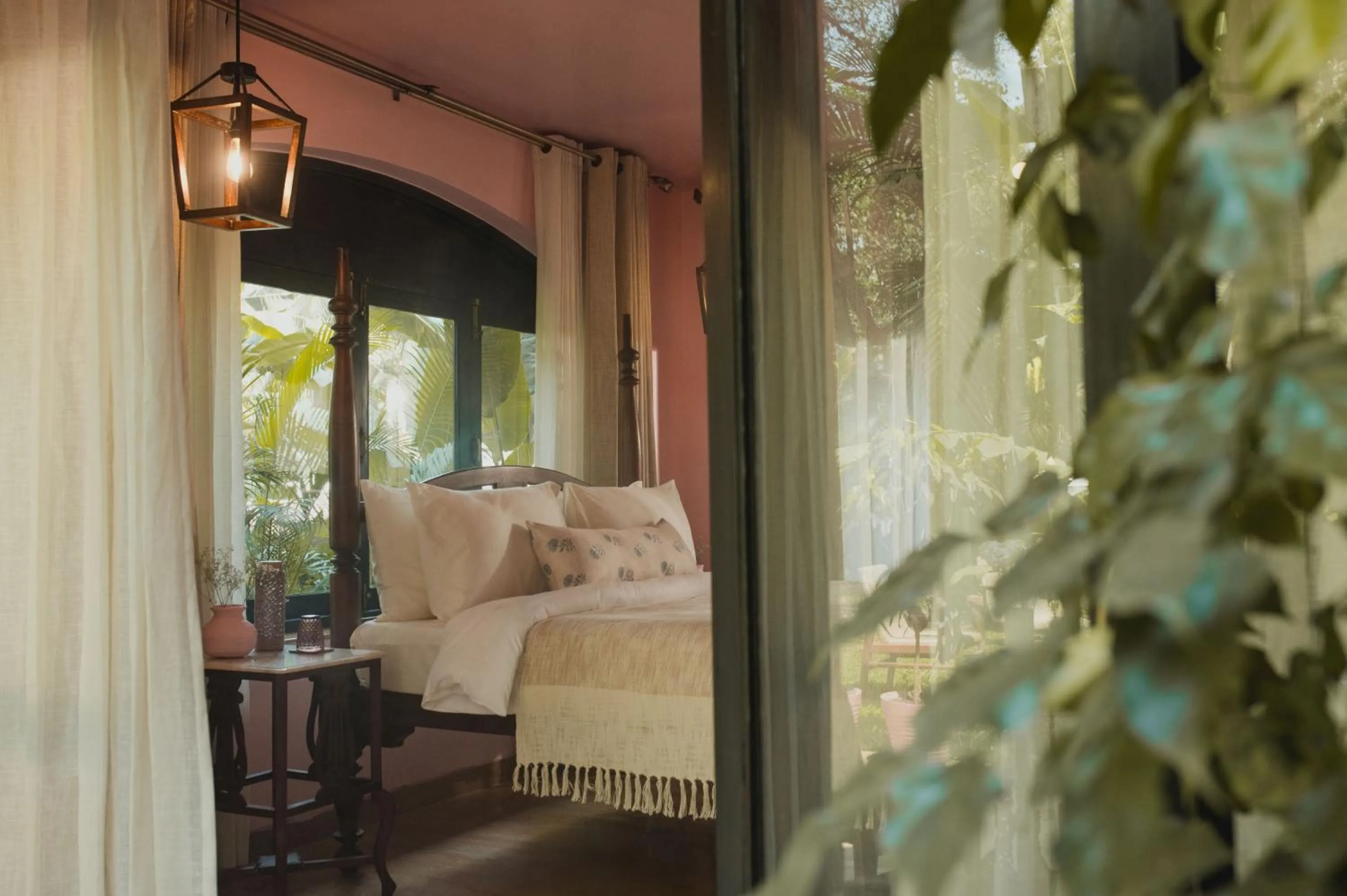 Bed in Brij Paraiso Saligao, Goa - An Indo-Portuguese Villa