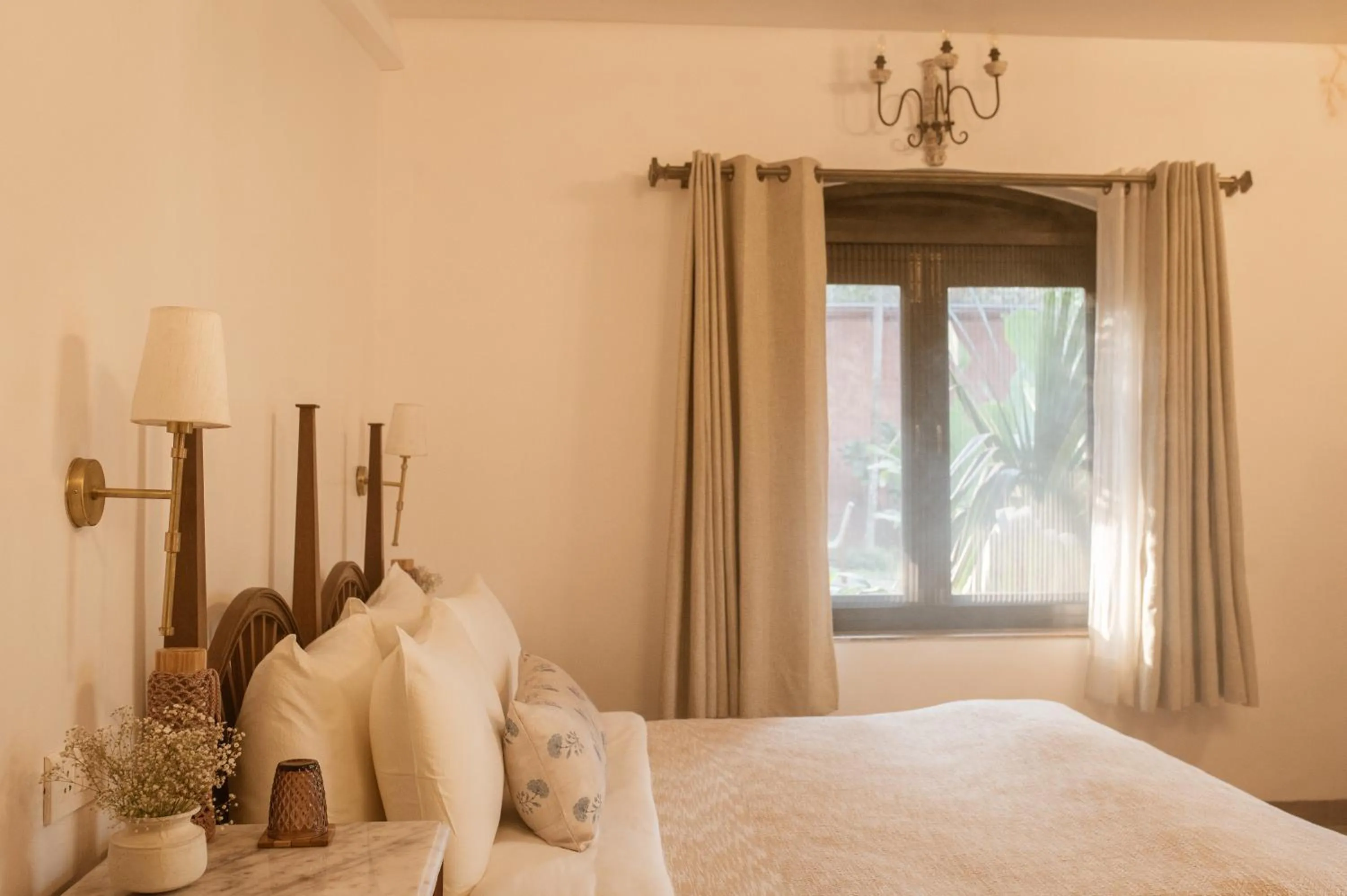 Bed in Brij Paraiso Saligao, Goa - An Indo-Portuguese Villa