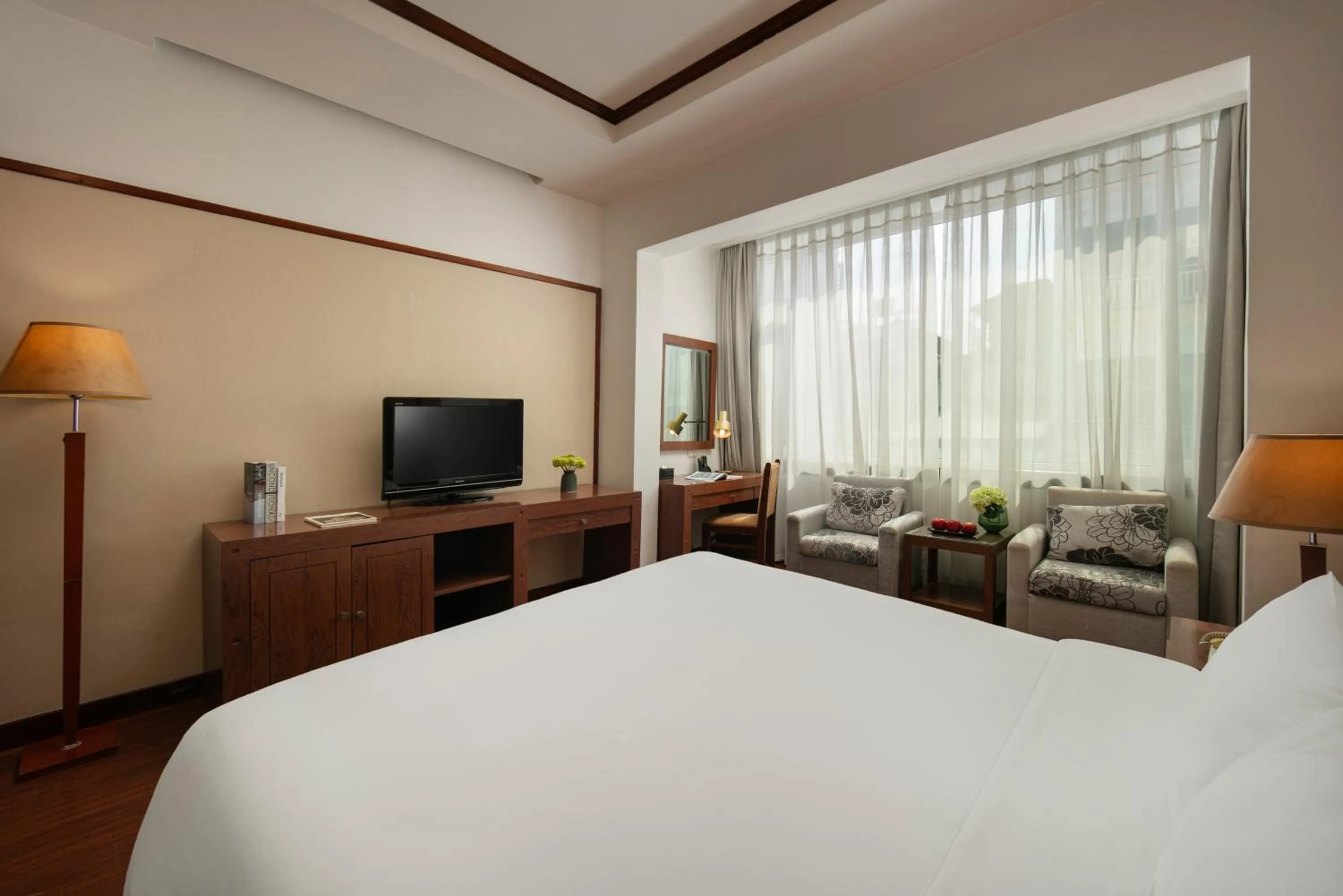 Communal lounge/ TV room, Bed in Sao Mai Boutique Hotel